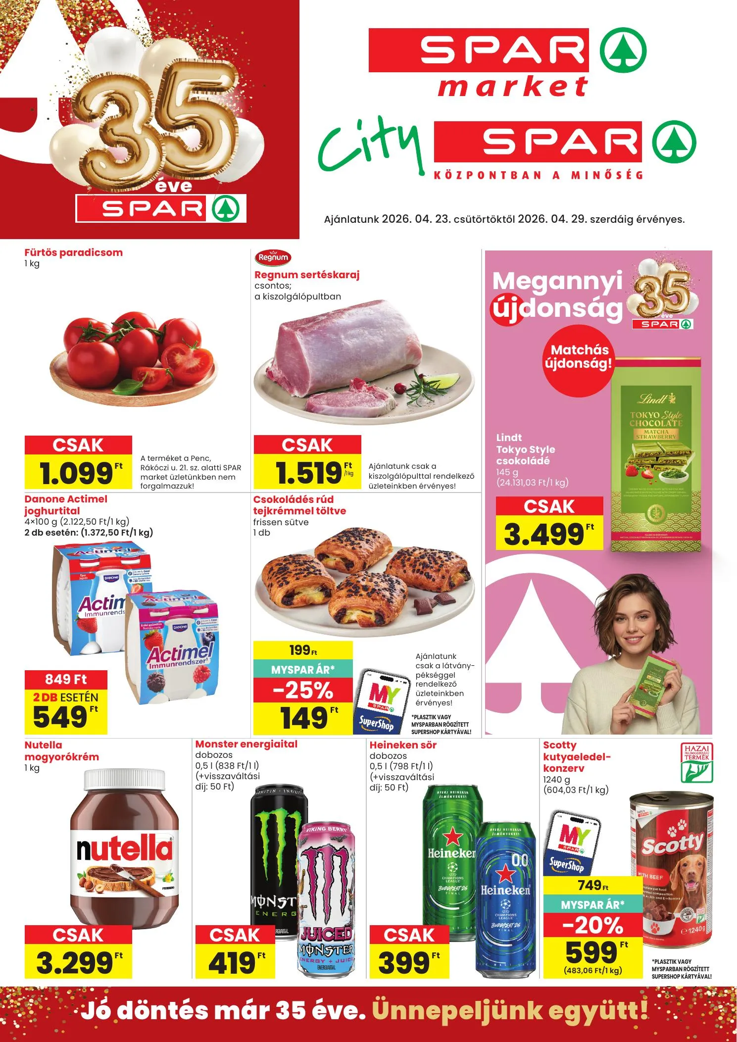 Spar akciós újság Market és City Spar 04.23–04.29