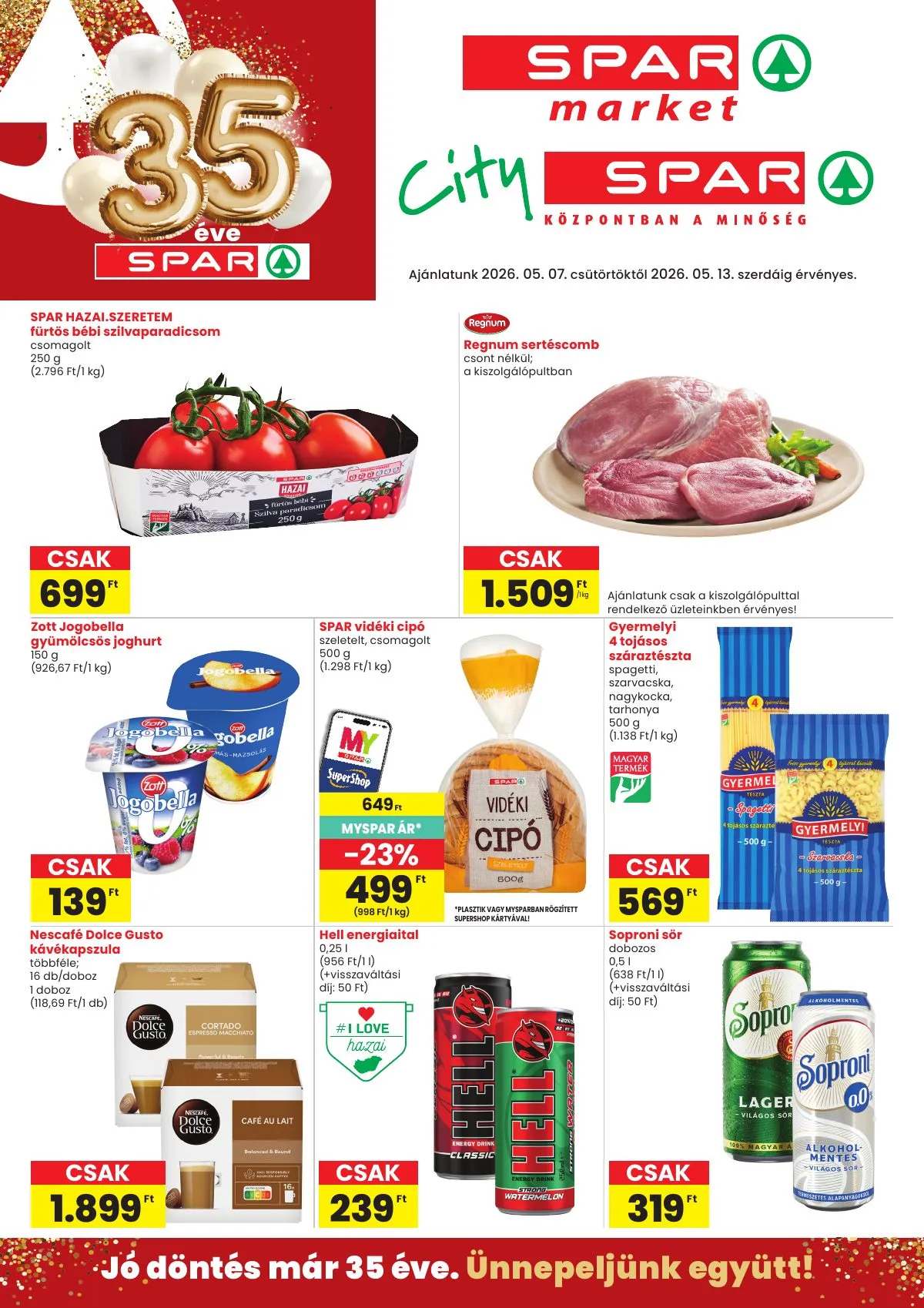 Spar akciós újság Market és City Spar 05.07–05.13