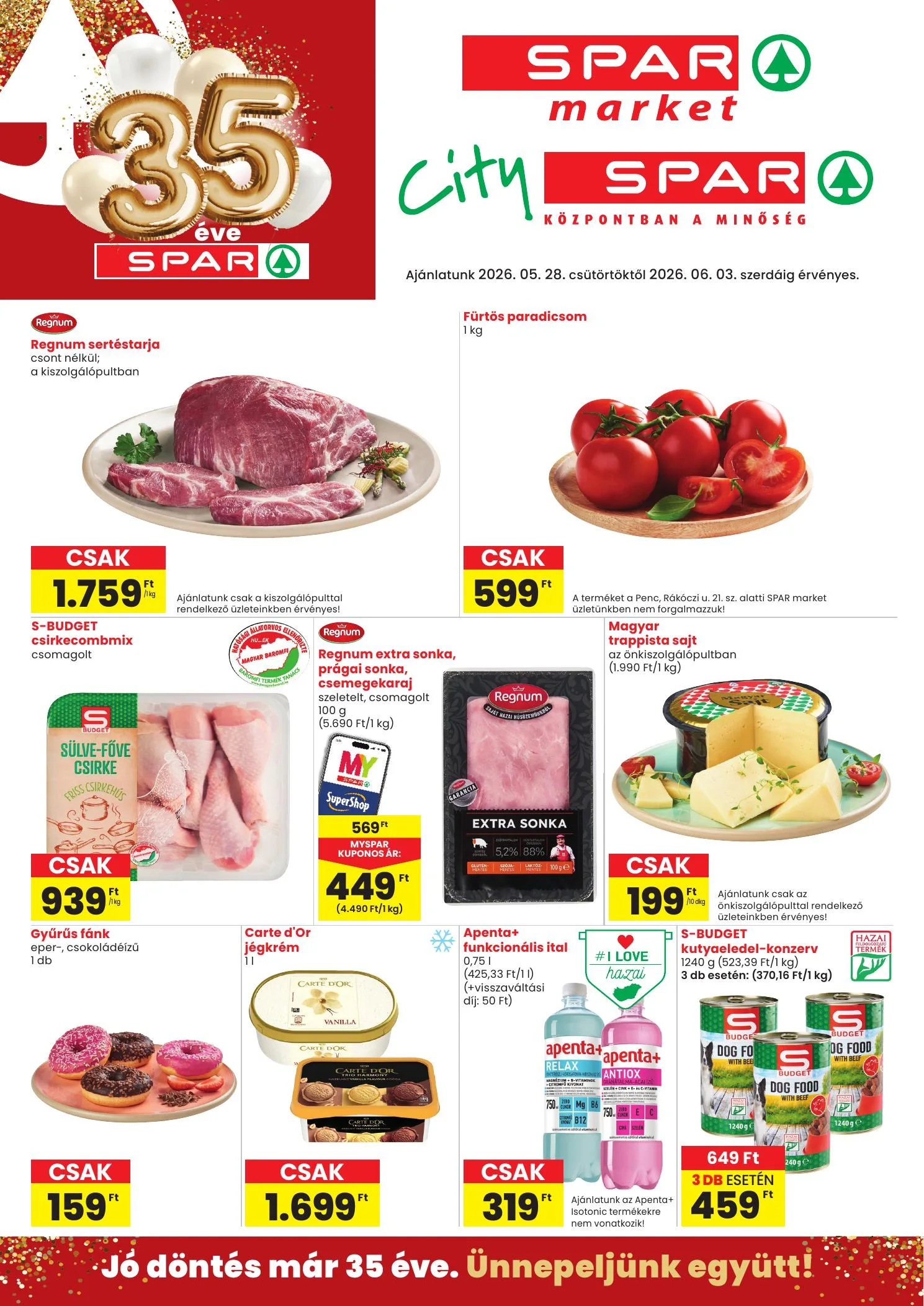 Spar akciós újság Market és City Spar 05.28–06.03