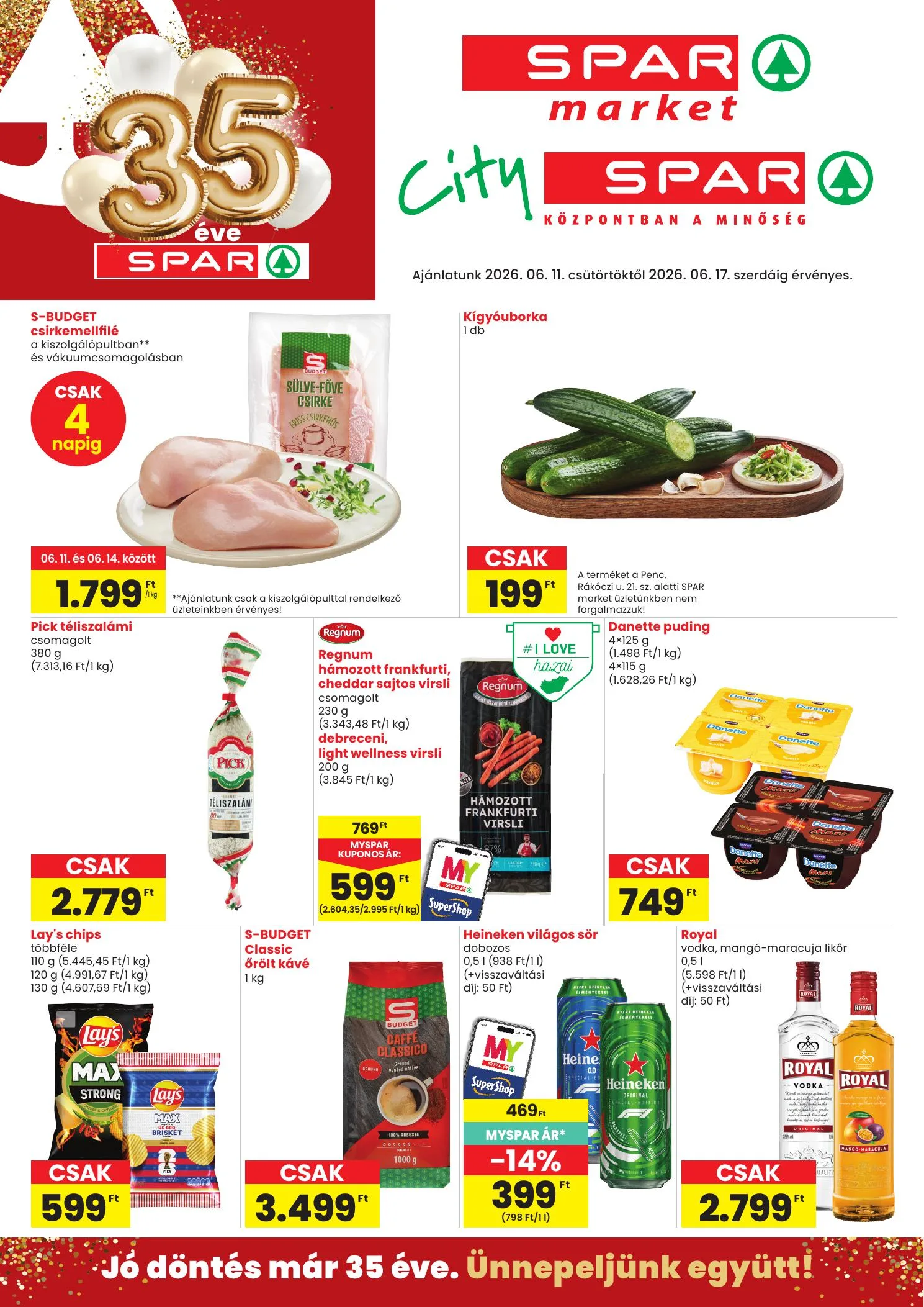 Spar akciós újság Market és City Spar 06.11–06.17