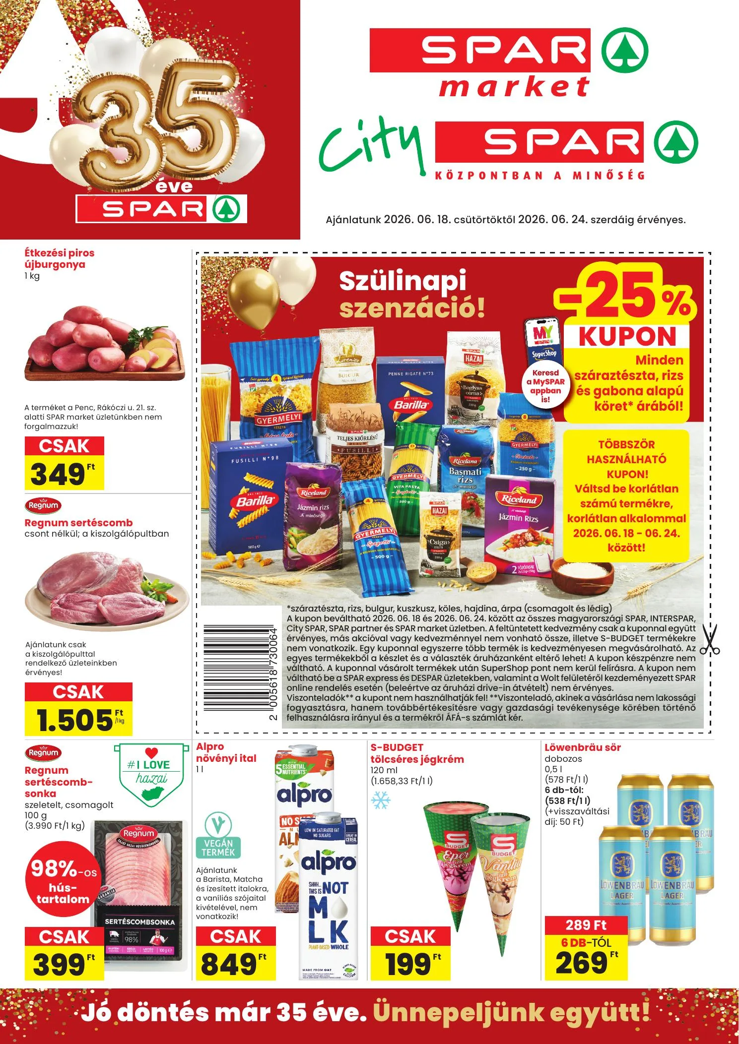 Spar akciós újság Market és City Spar 06.18–06.24