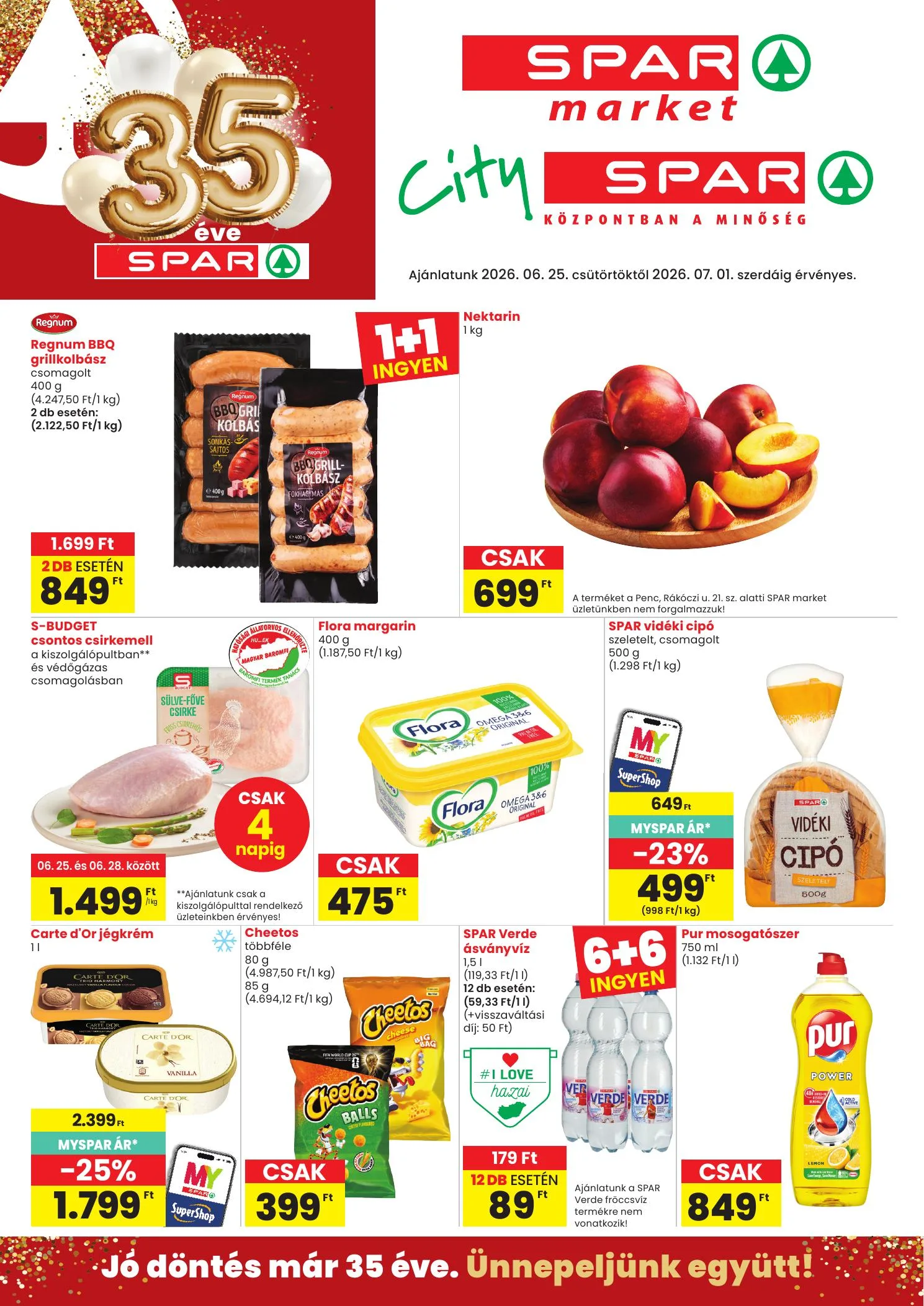 Spar akciós újság Market és City Spar 06.25–07.01