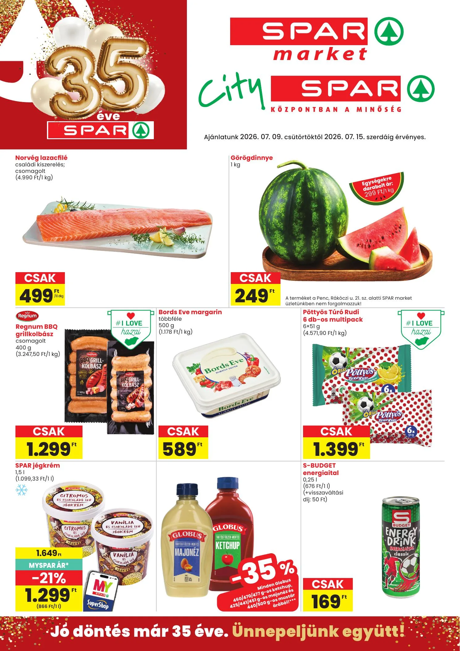 Spar akciós újság Market és City Spar 07.09–07.15