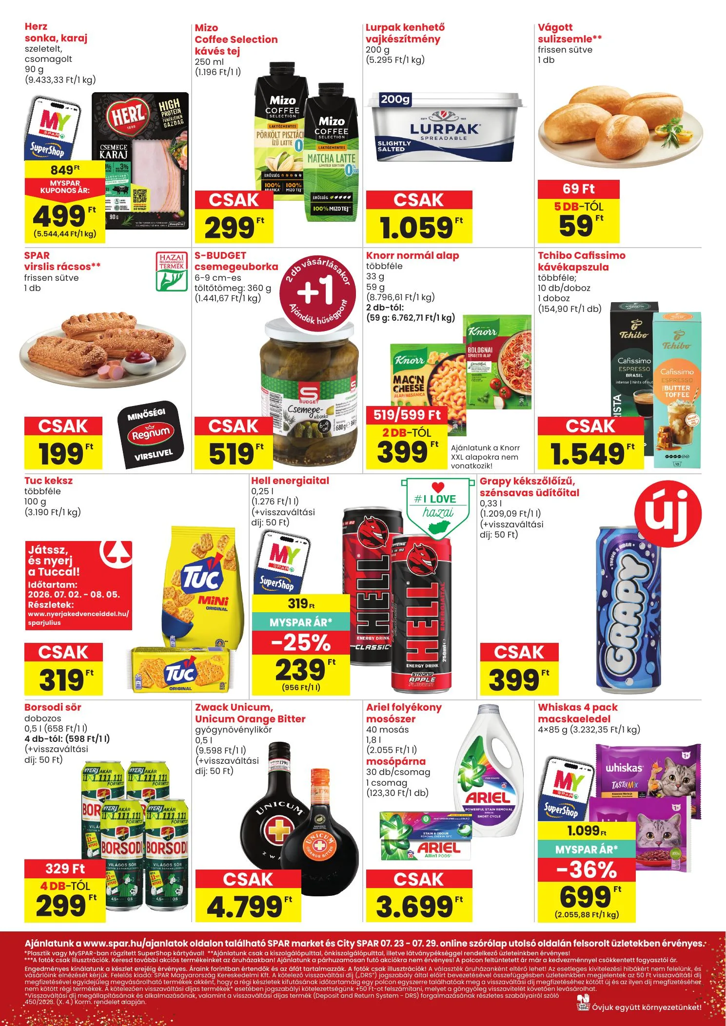 Spar akciós újság Market és City Spar 07.23–07.29 – 2. oldal