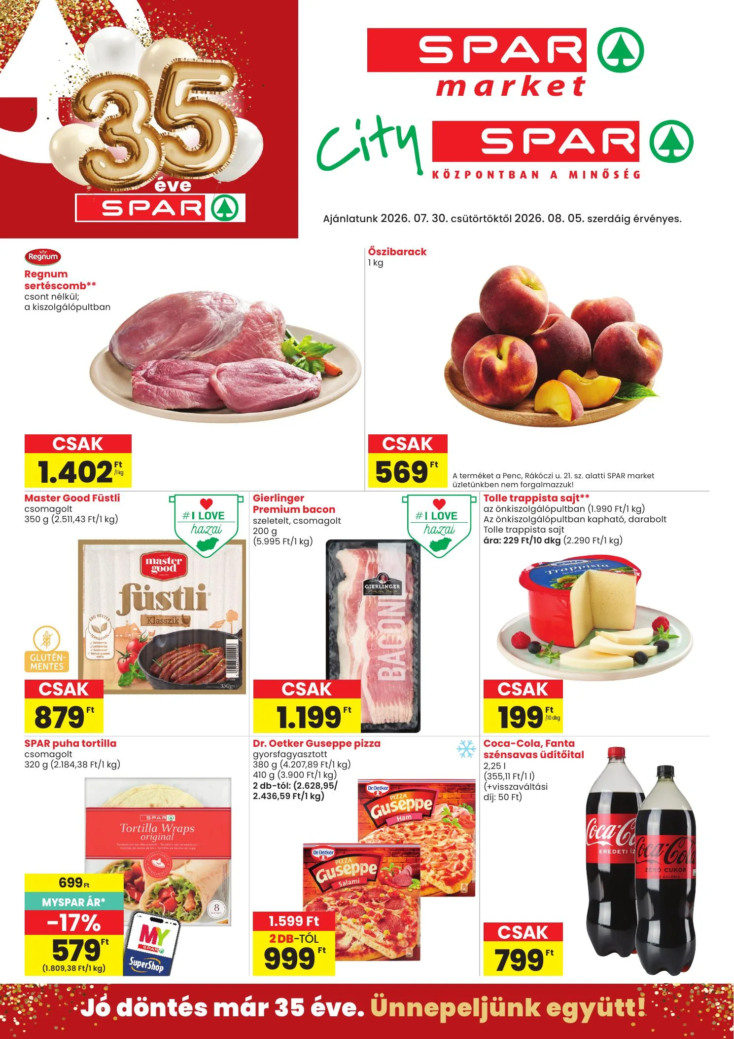 Spar akciós újság Market és City Spar 07.30–08.05