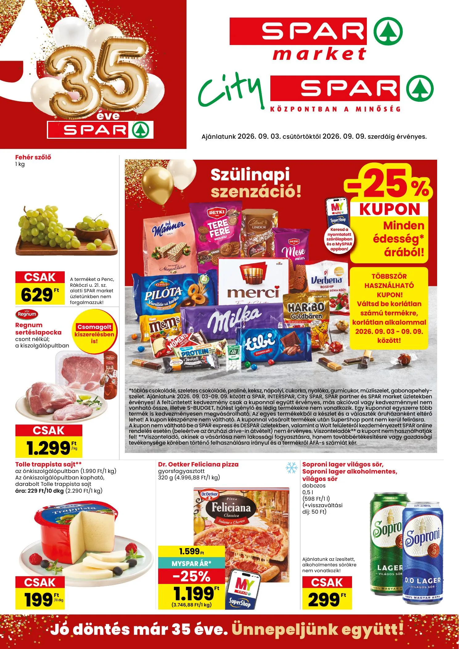 Spar akciós újság Market és City Spar 09.03–09.09