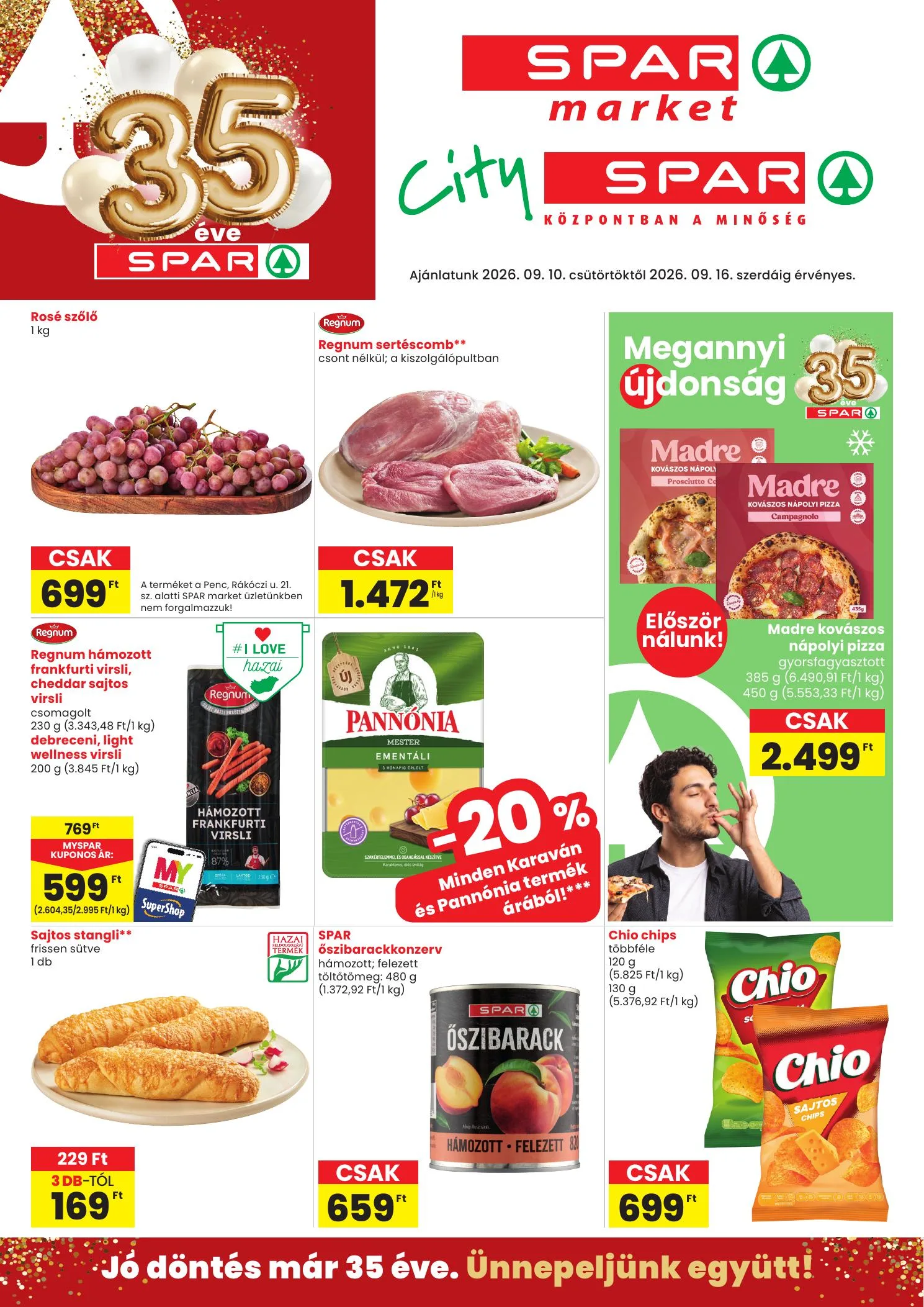 Spar akciós újság Market és City Spar 09.10–09.16