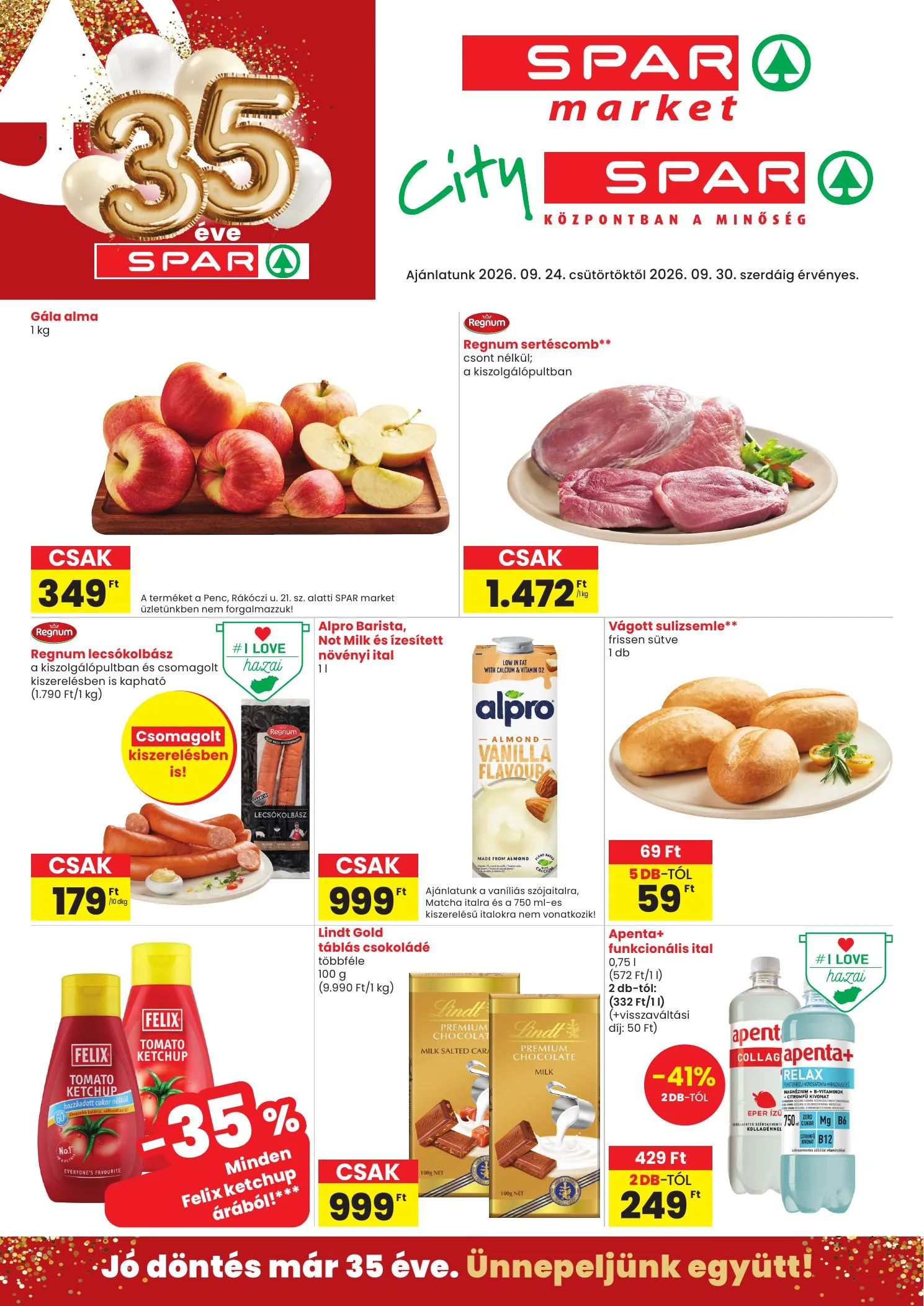 Spar akciós újság Market és City Spar 09.24–09.30
