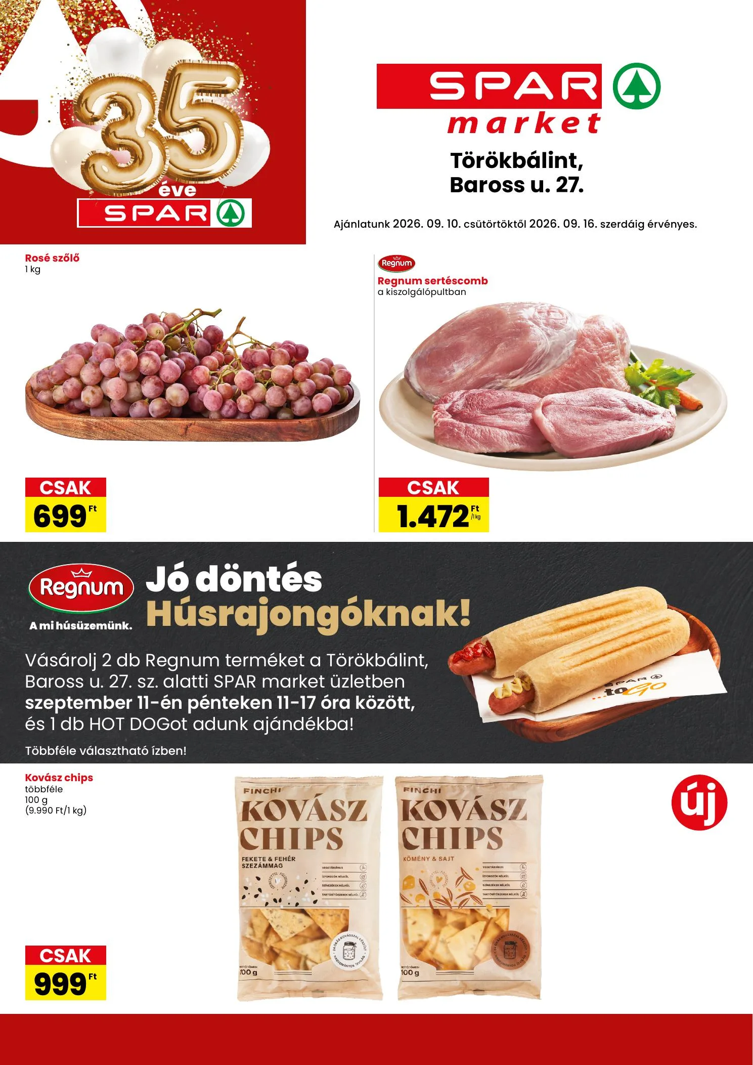Spar akciós újság Market Torokbalint 09.04–09.16