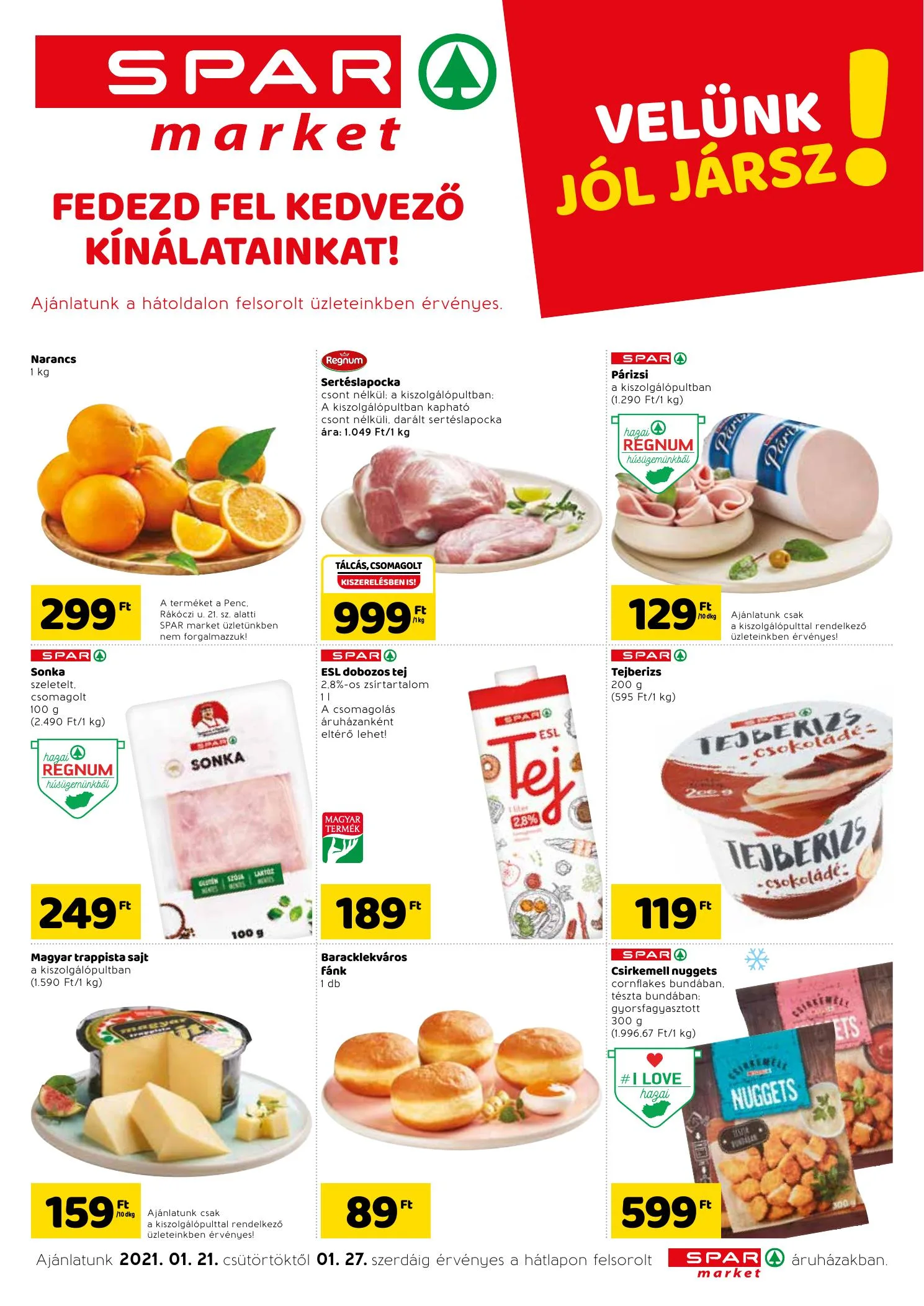 Spar akciós újság Market 01.21–01.27