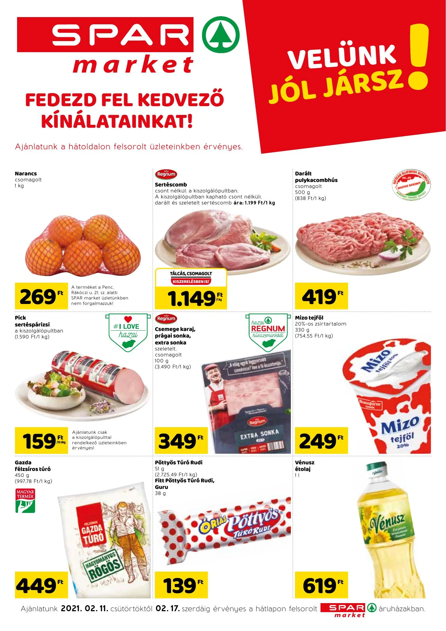 Spar akciós újság Market 02.11–02.17