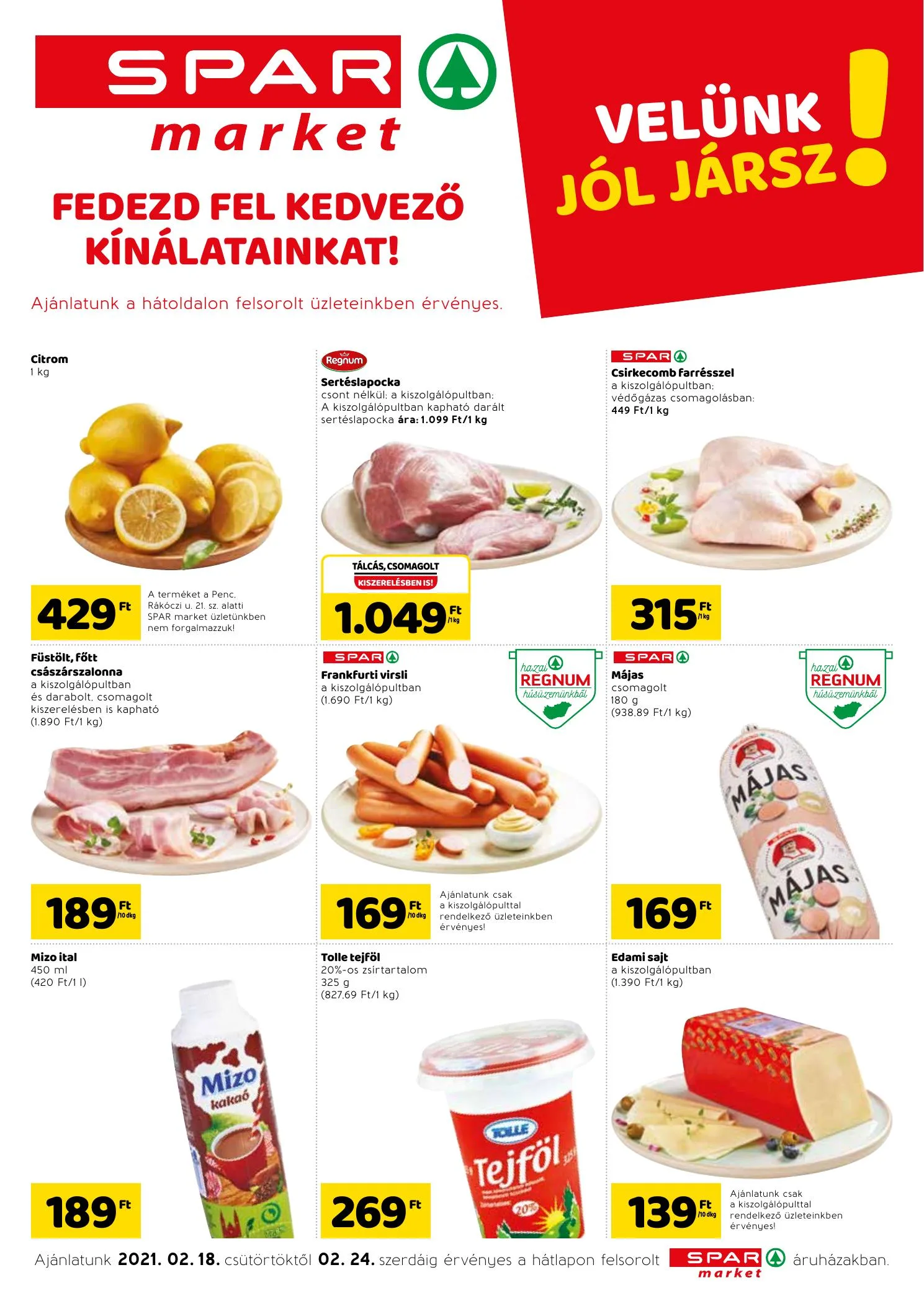 Spar akciós újság Market 02.18–02.24