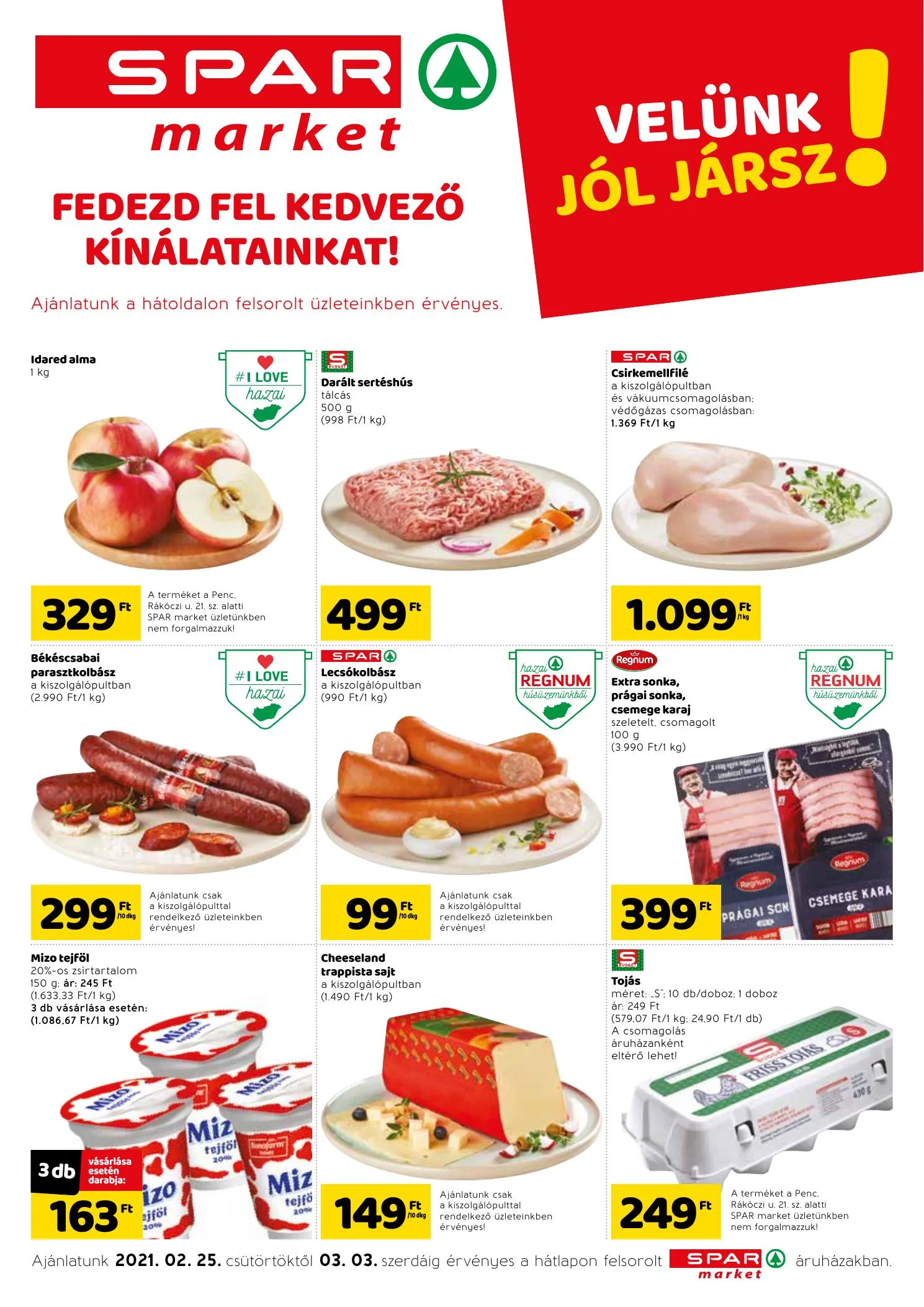 Spar akciós újság Market 02.25–03.03
