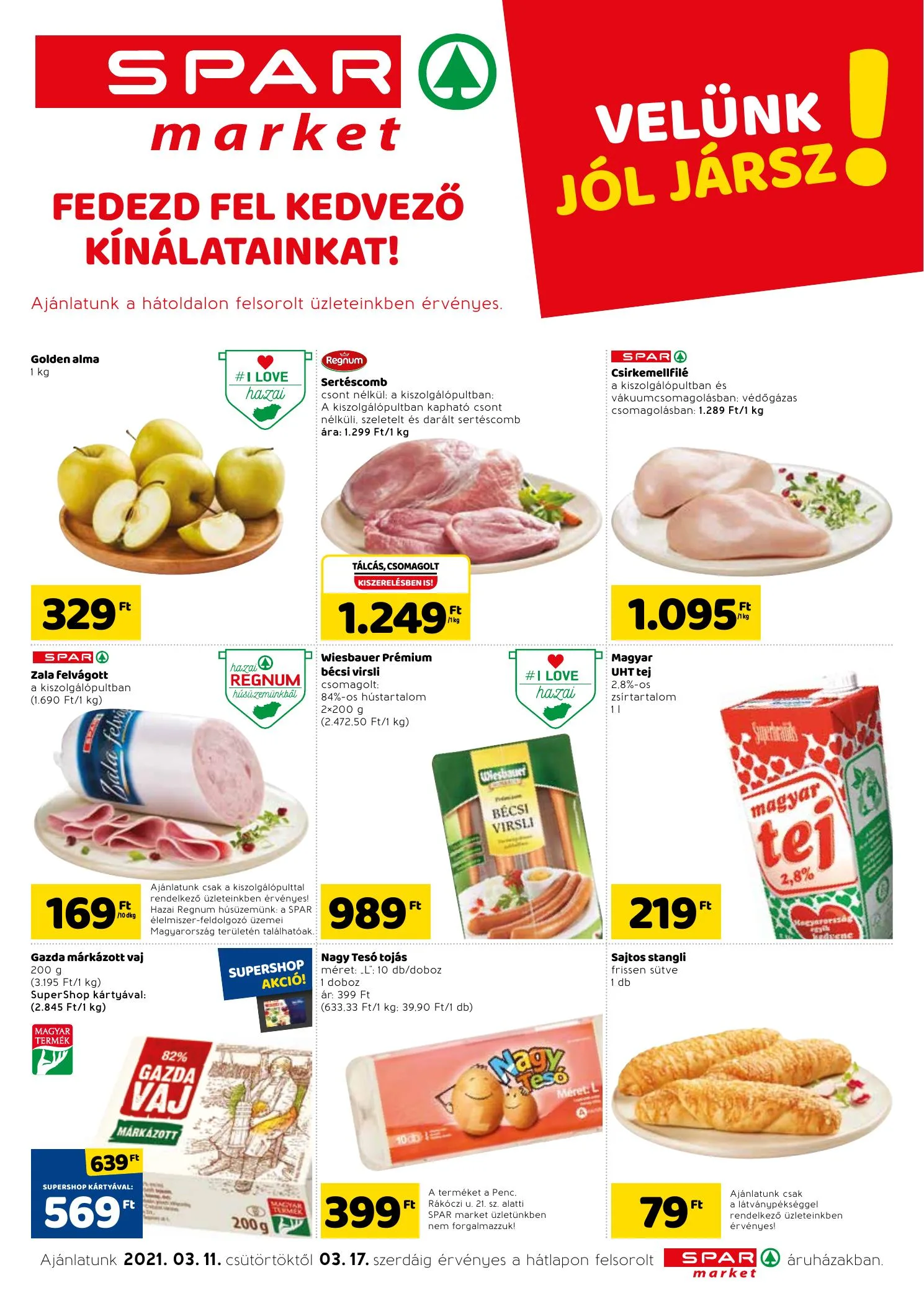 Spar akciós újság Market 03.11–03.17