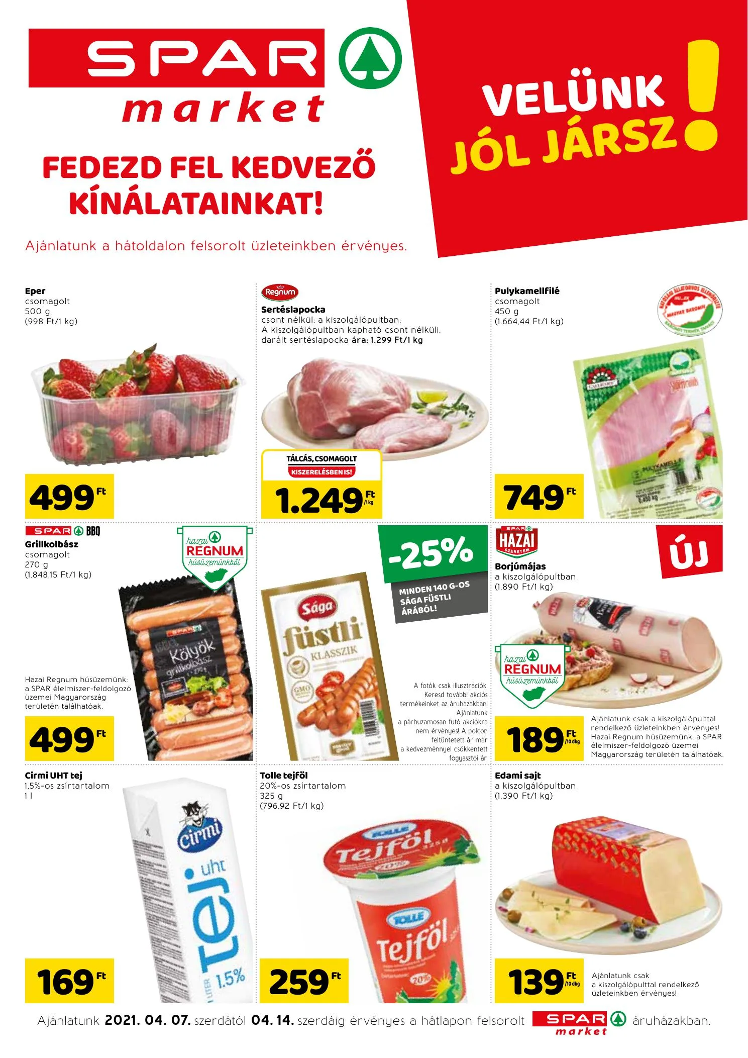 Spar akciós újság Market 04.07–04.14