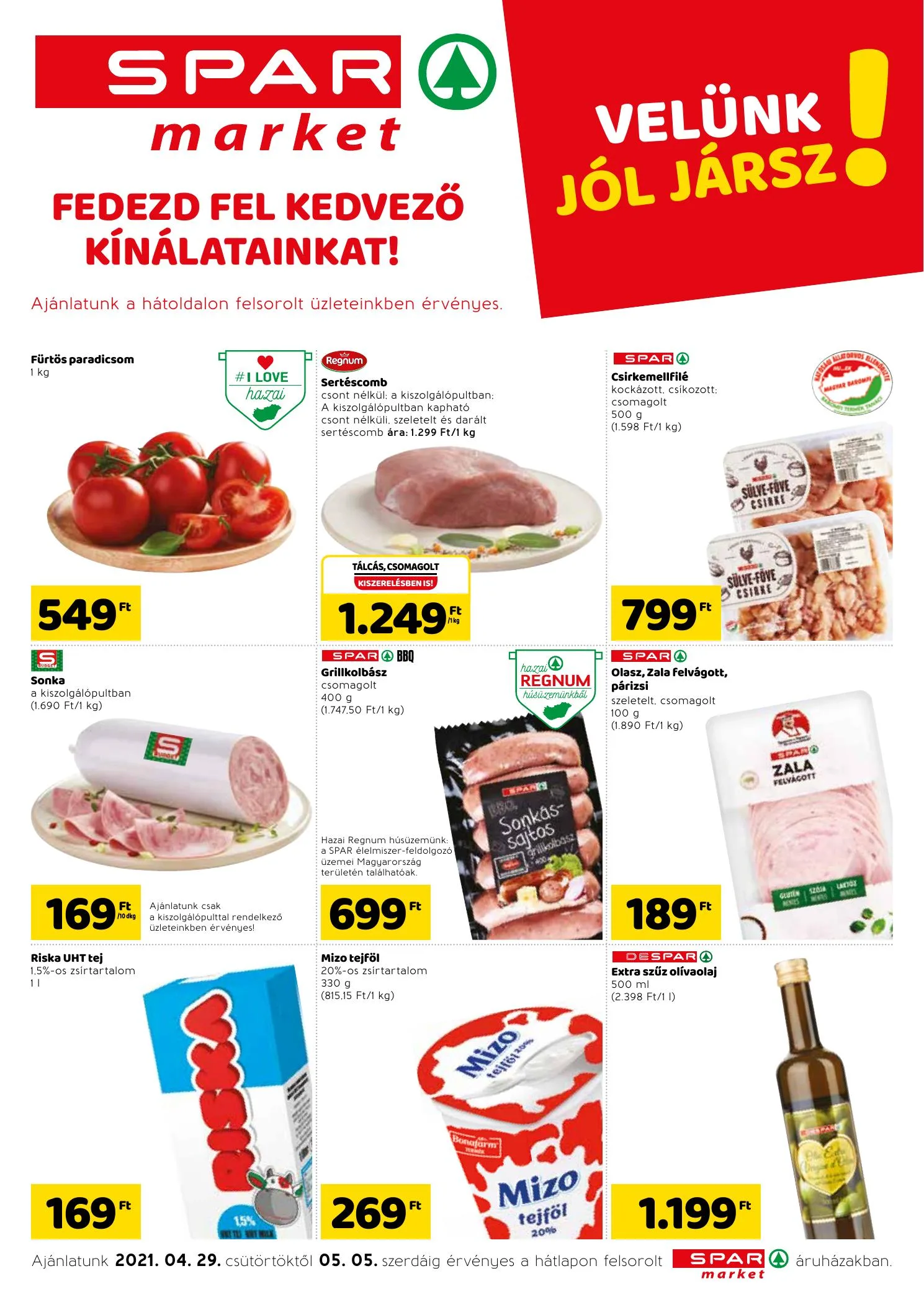 Spar akciós újság Market 04.29–05.05