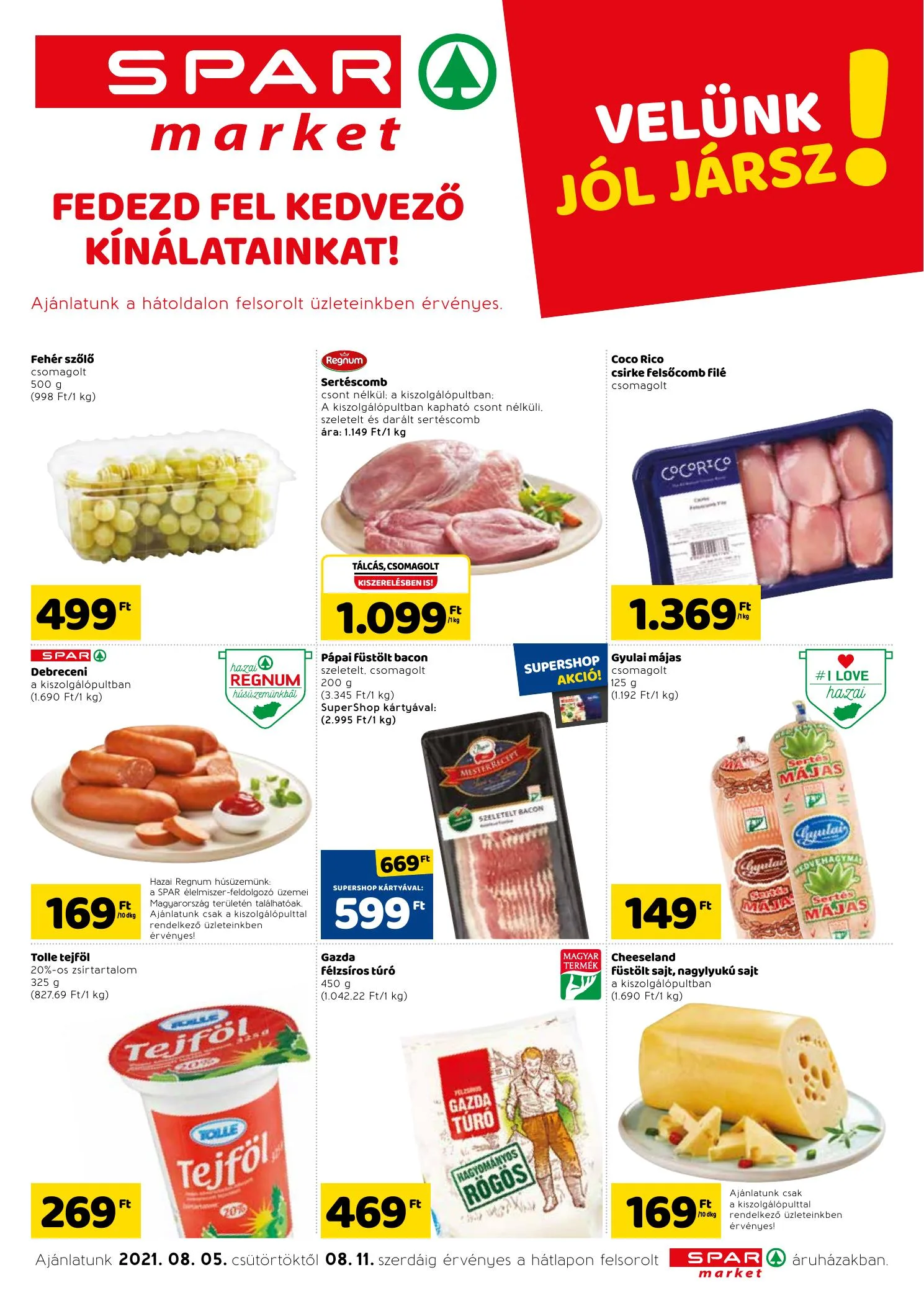 Spar akciós újság Market 08.05–08.11