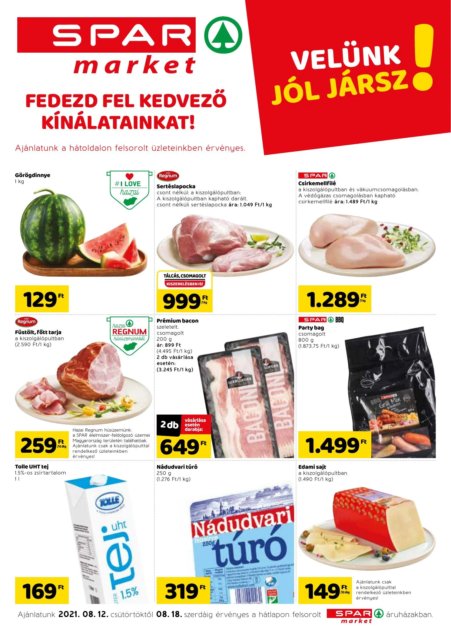 Spar akciós újság Market 08.12–08.18