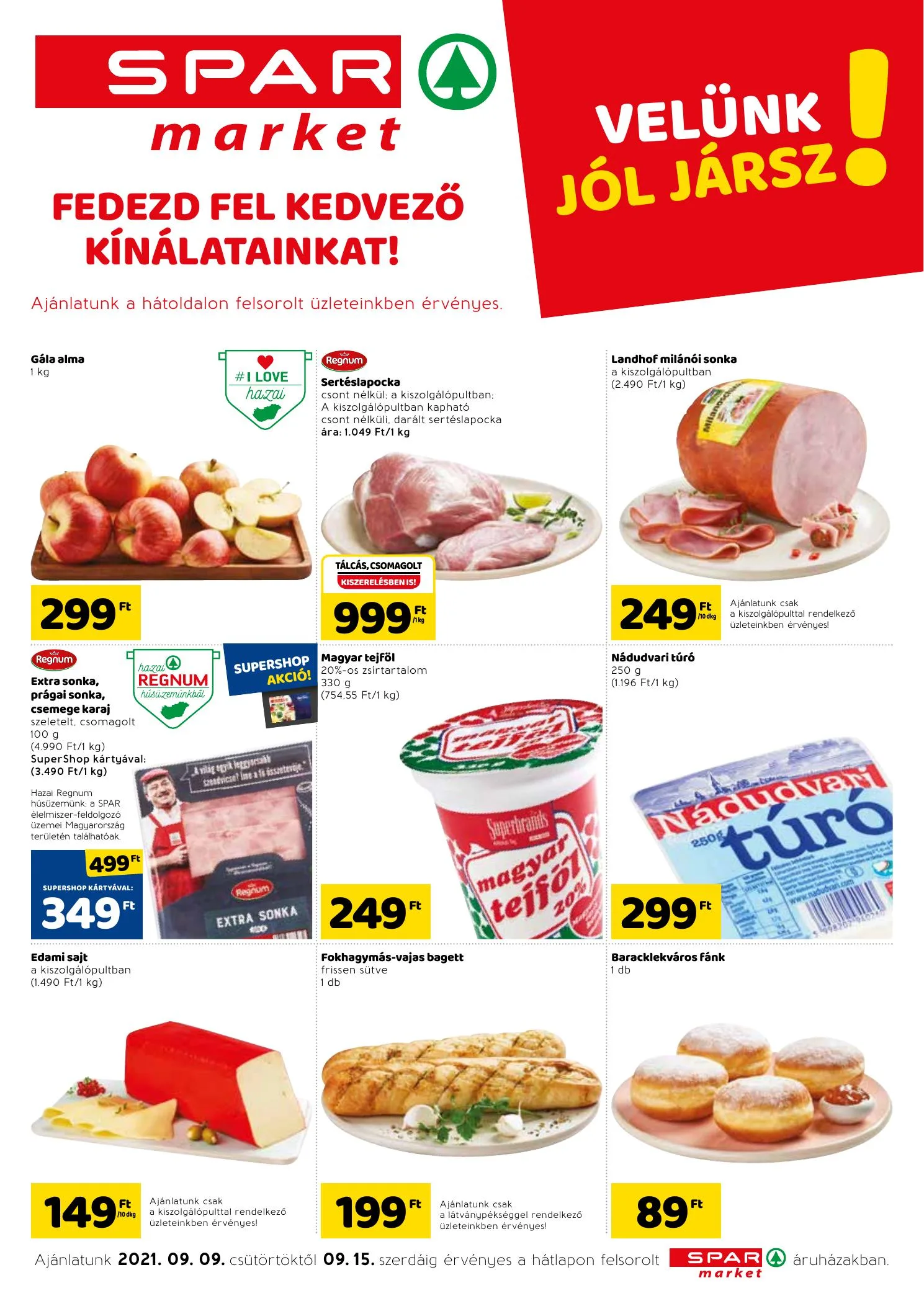 Spar akciós újság Market 09.09–09.15