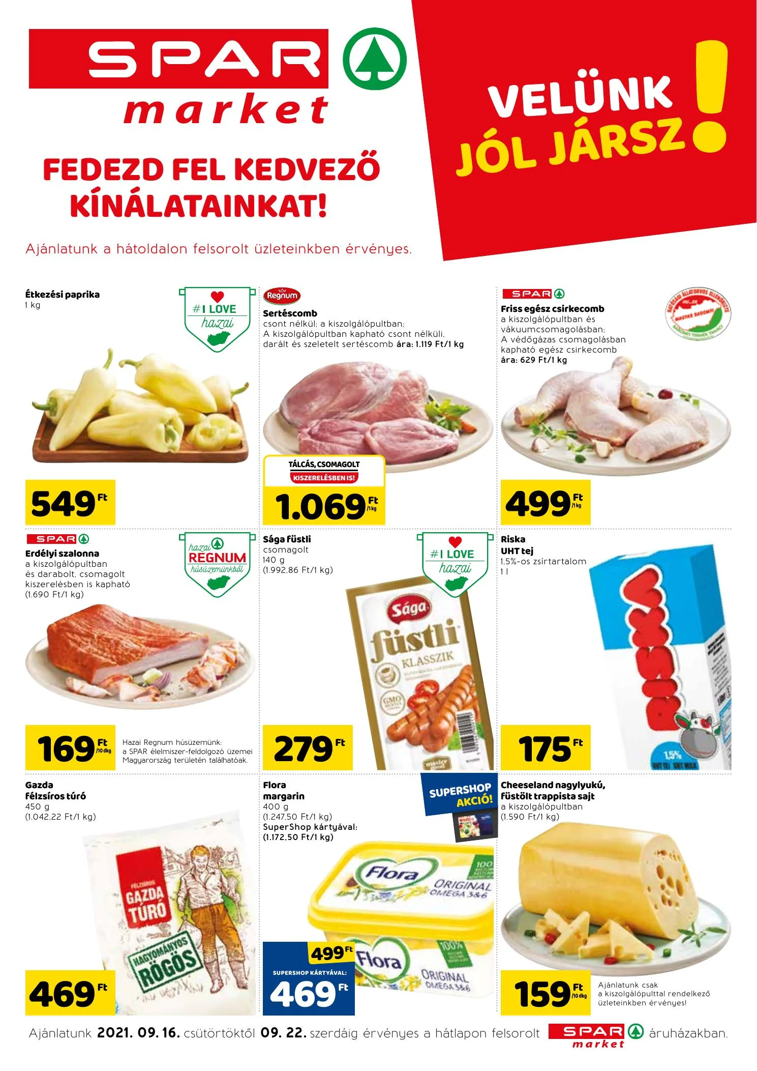 Spar akciós újság Market 09.16–09.22