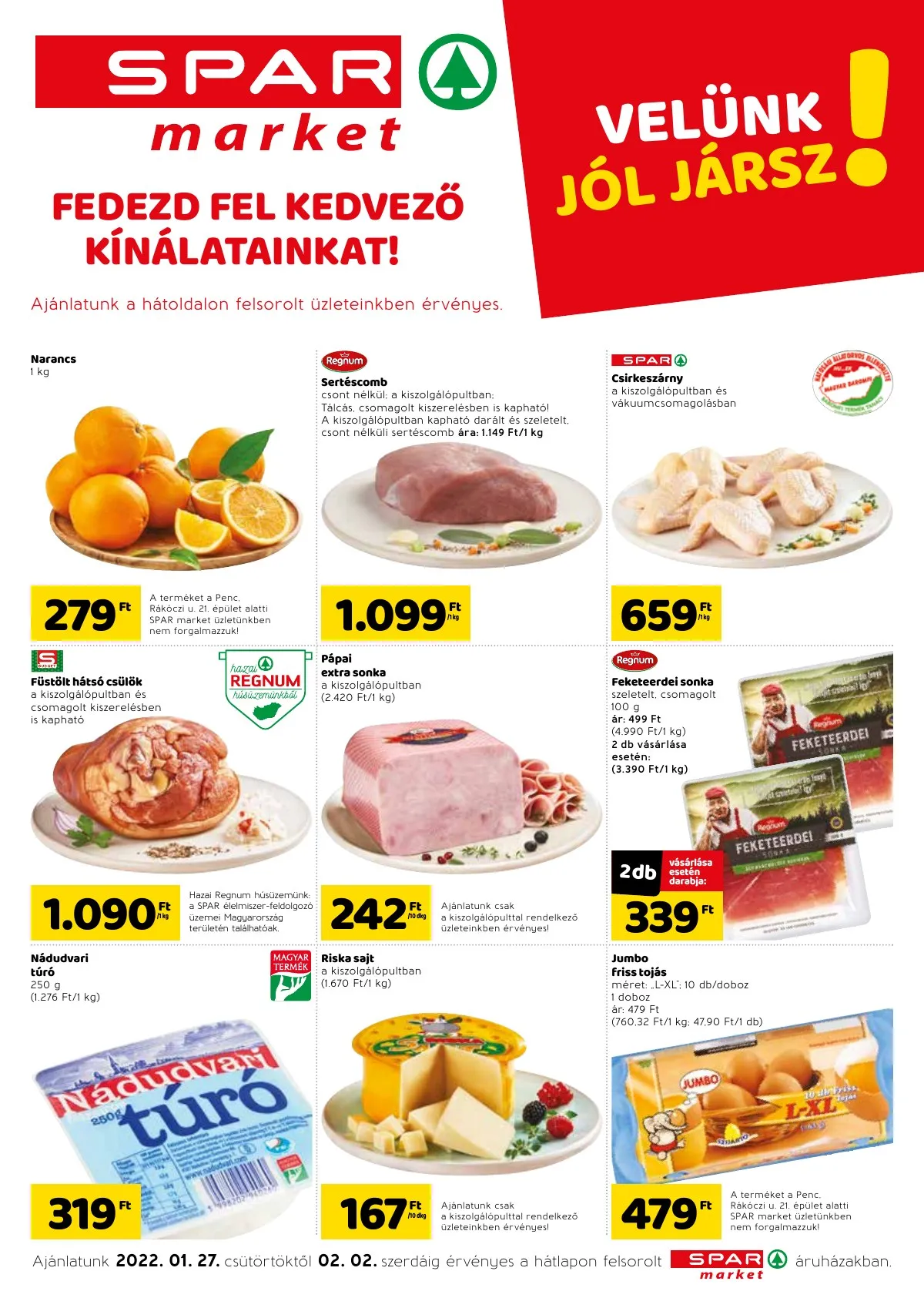 Spar akciós újság Market 01.27–02.02