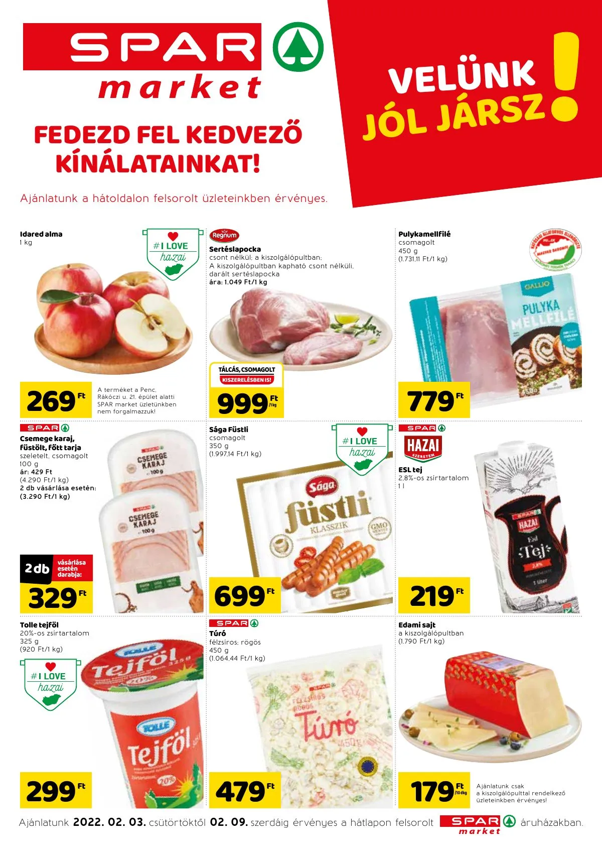 Spar akciós újság Market 02.03–02.09