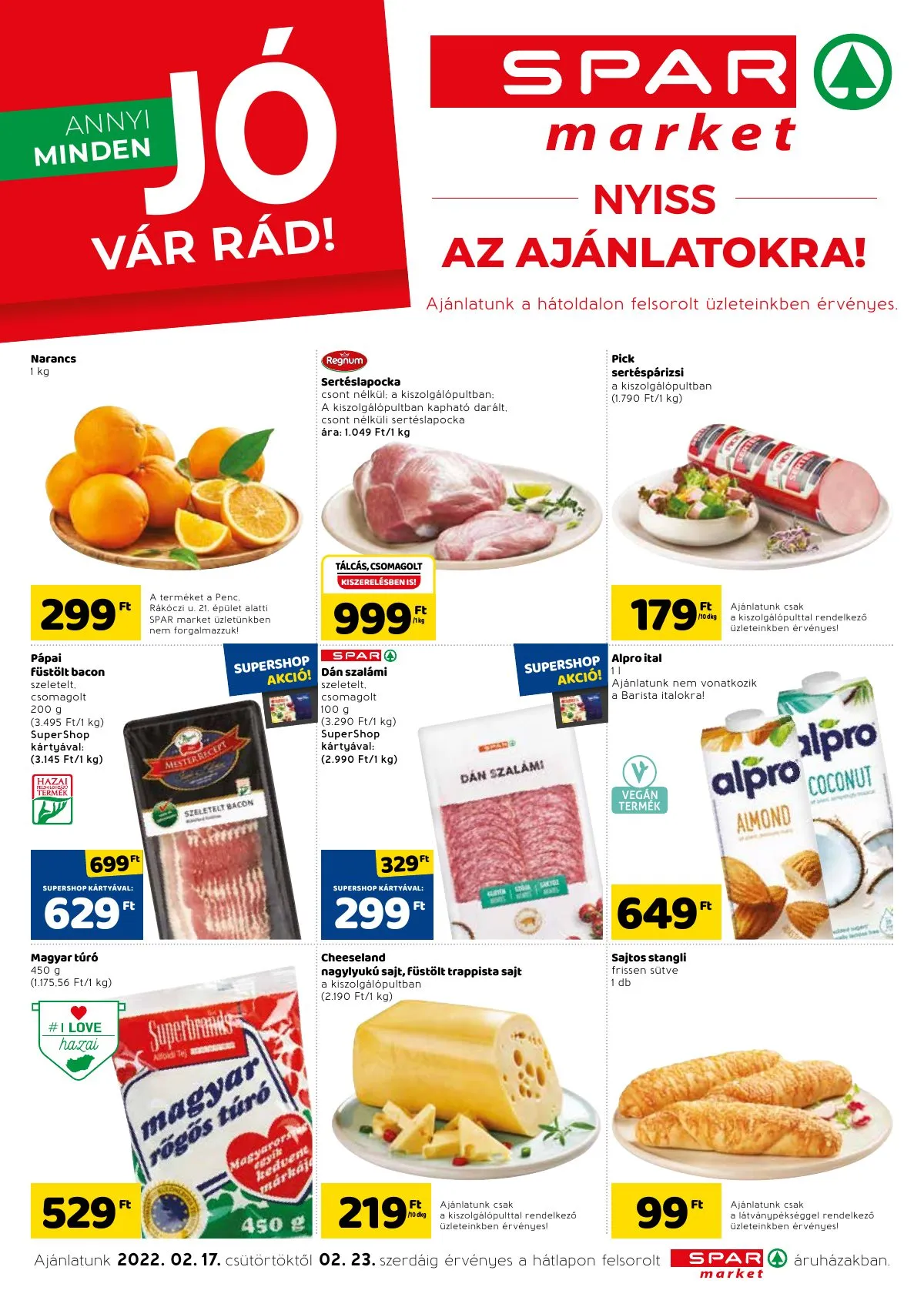 Spar akciós újság Market 02.17–02.23