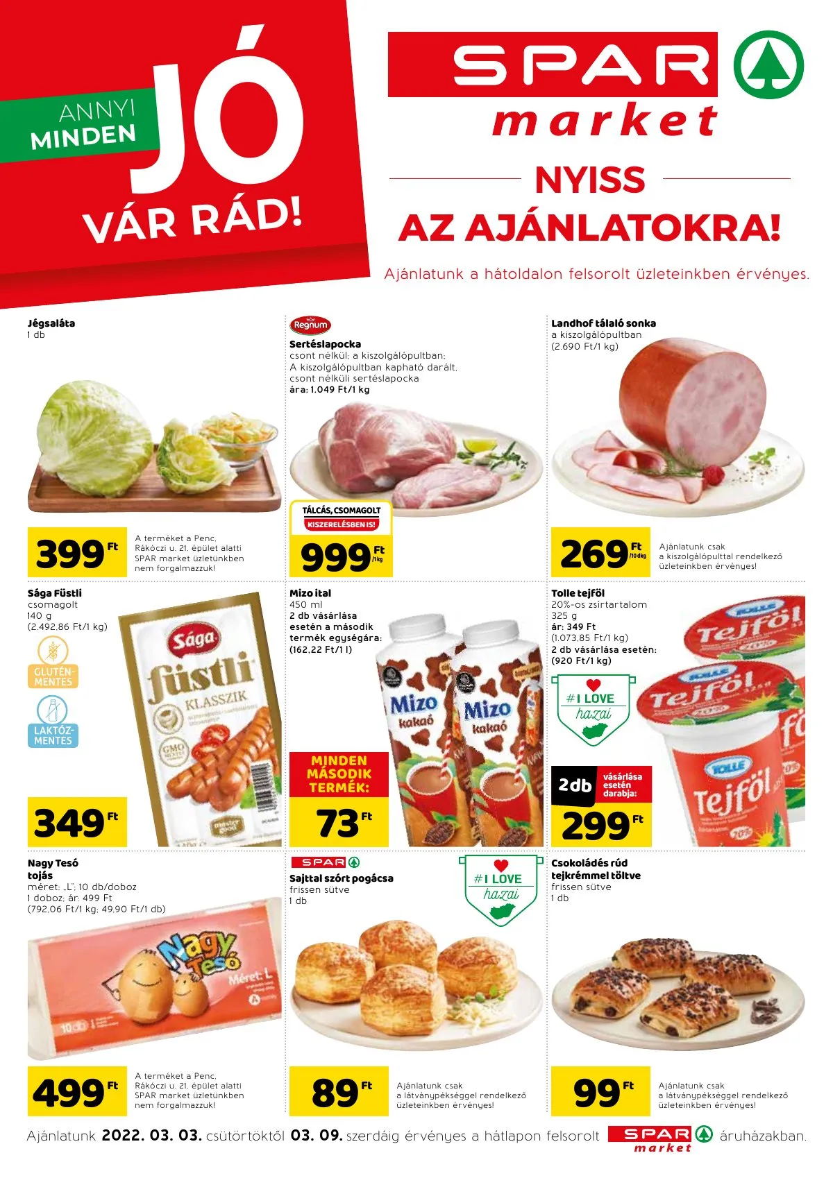 Spar akciós újság Market 03.03–03.09