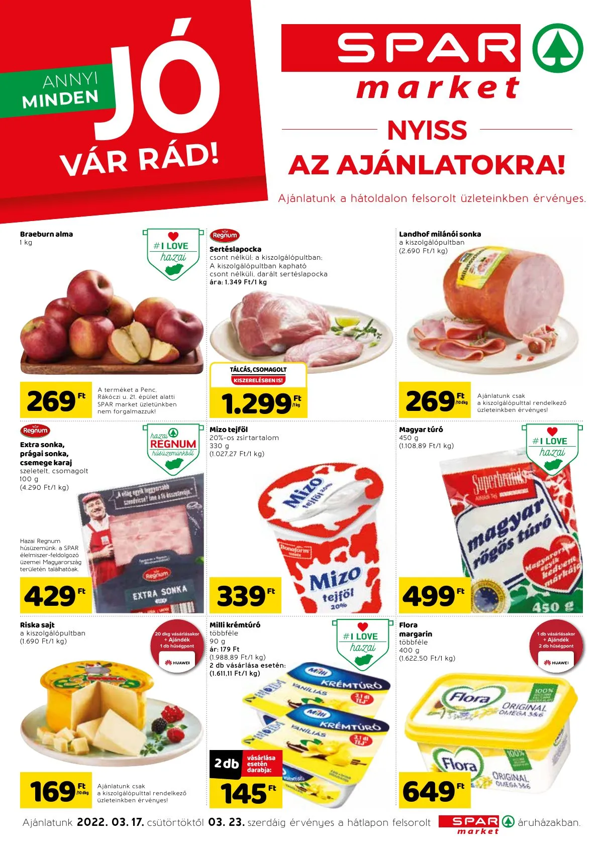 Spar akciós újság Market 03.17–03.23