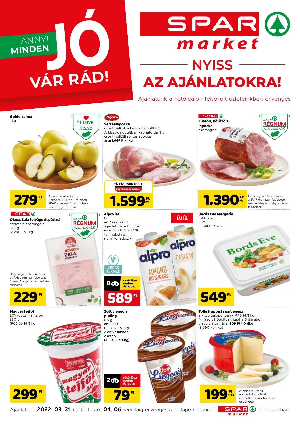 Spar akciós újság Market 03.31–04.06