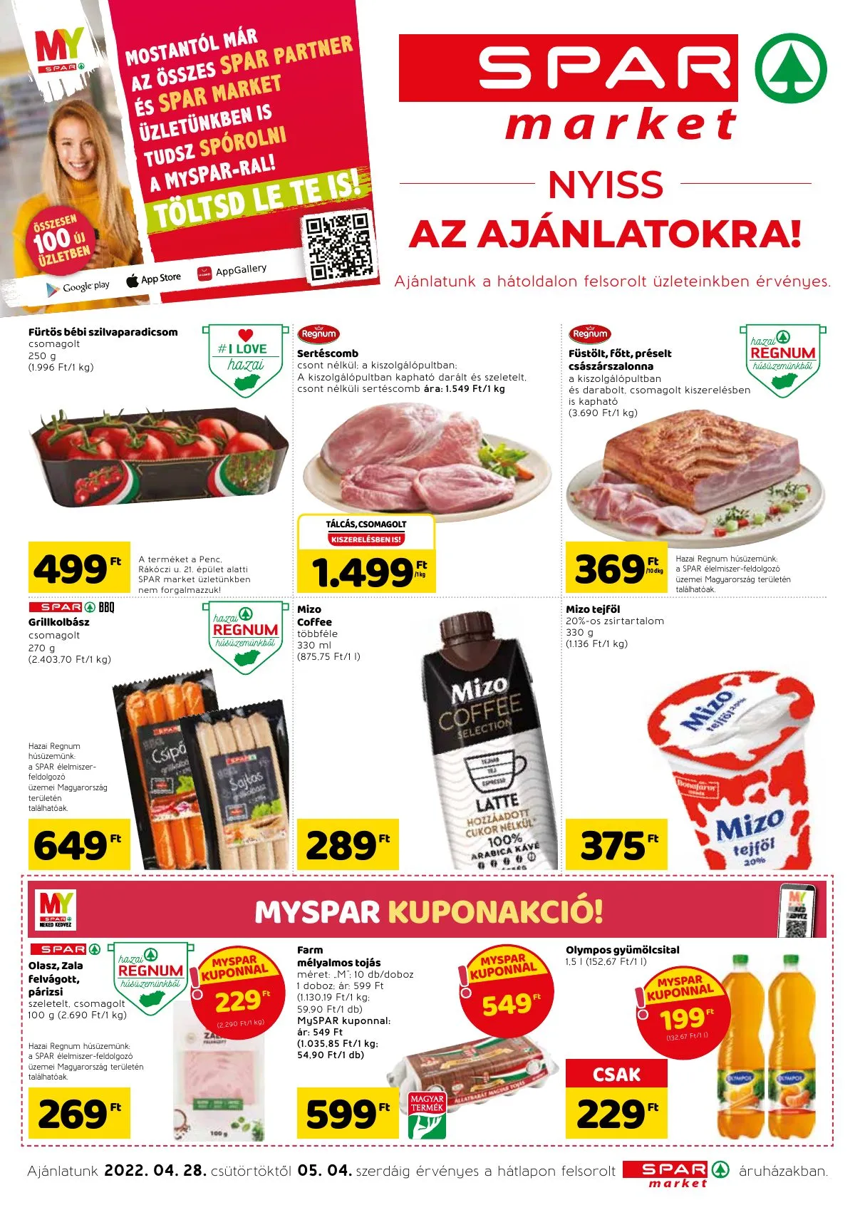 Spar akciós újság Market 04.28–05.04
