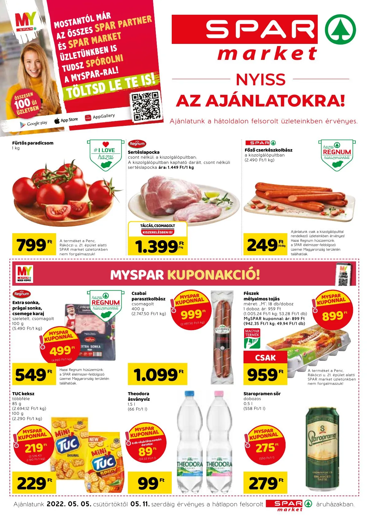 Spar akciós újság Market 05.05–05.11