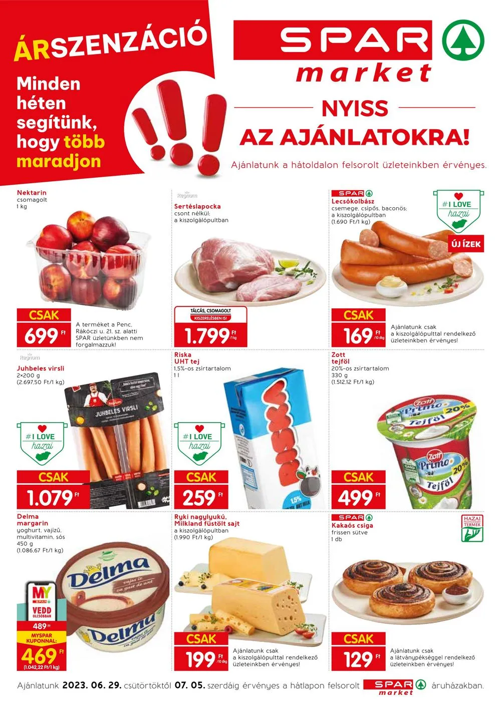 Spar akciós újság Market 06.29–07.06