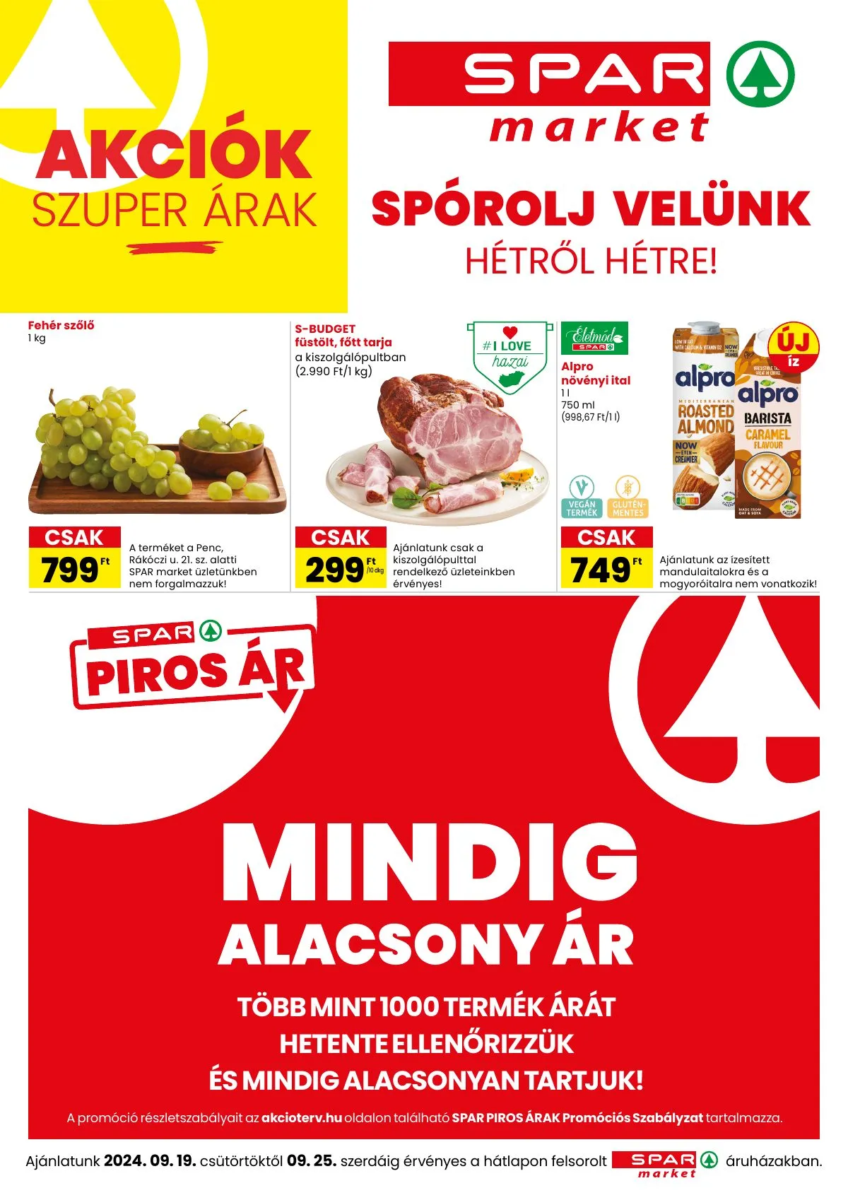Spar akciós újság Market 09.19–09.25