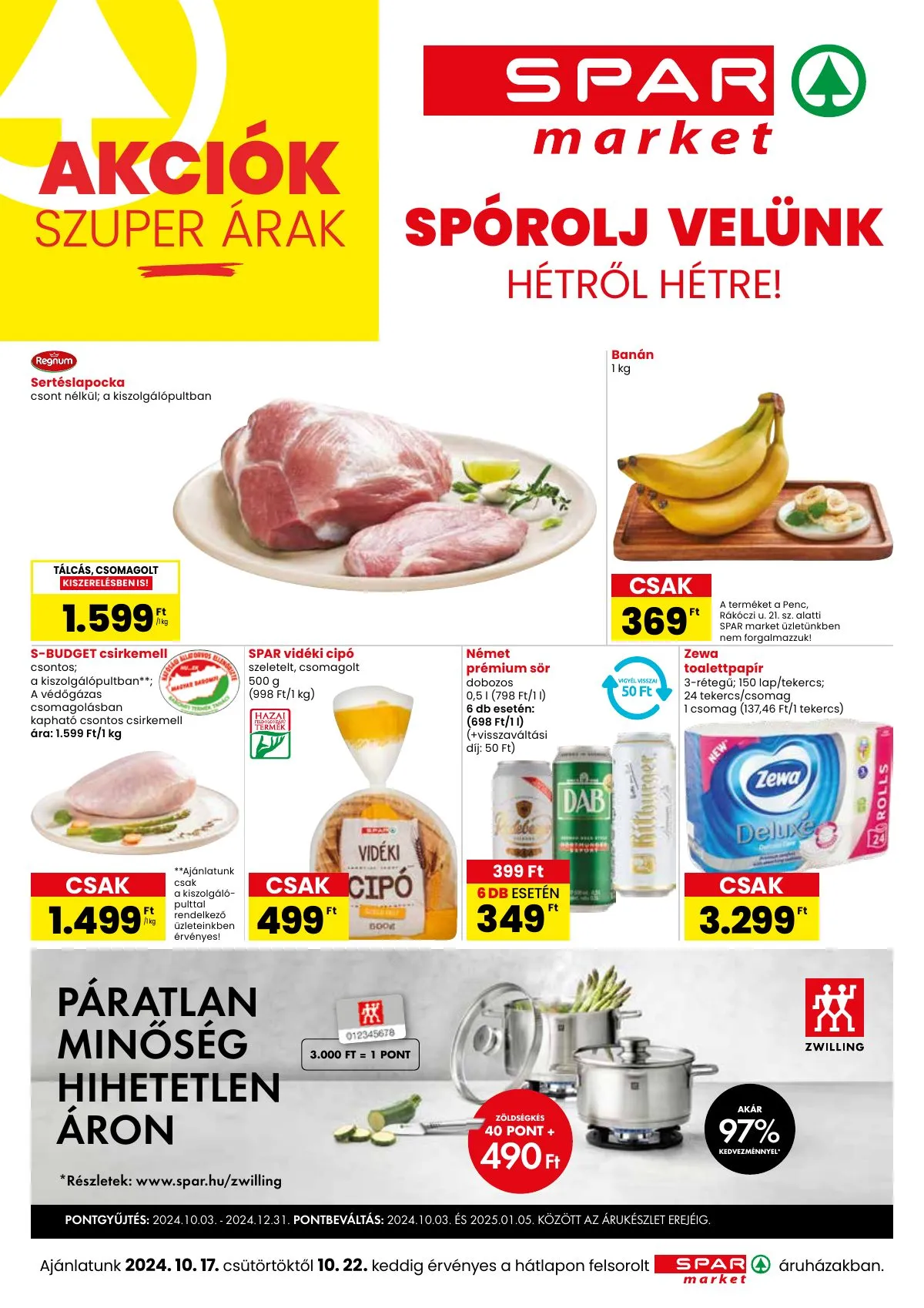 Spar akciós újság Market 10.17–10.23