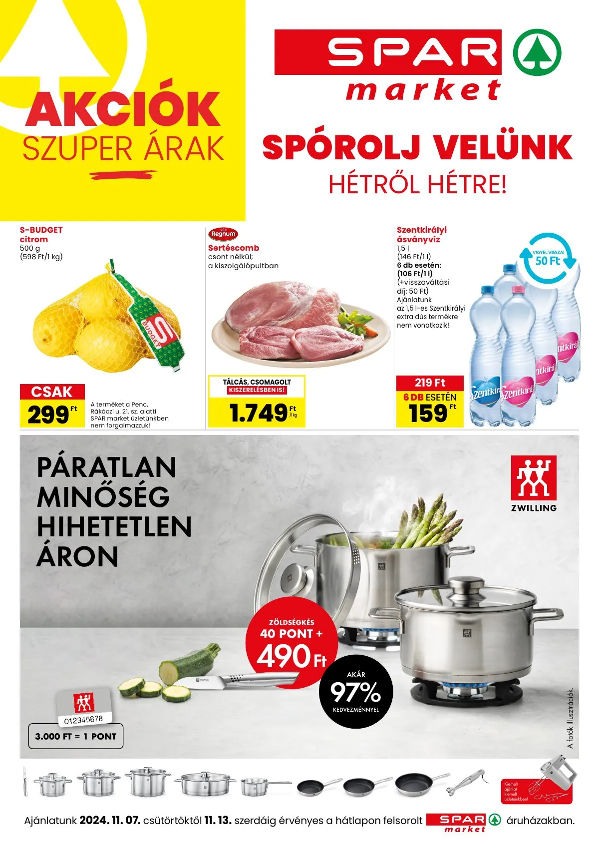 Spar akciós újság Market 11.07–11.13