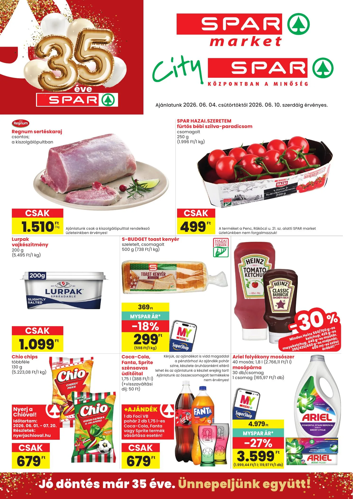 Spar akciós újság Market 06.04–06.10