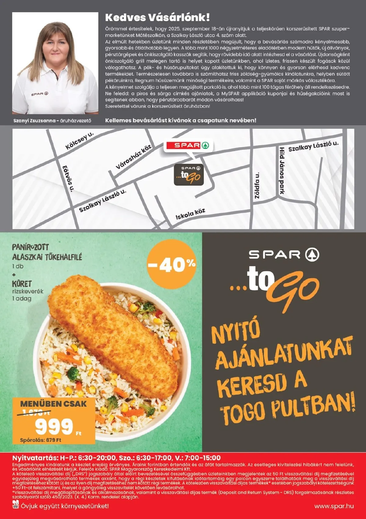 Spar akciós újság Mateszalka ujranyitas 09.18–09.24 – 5. oldal