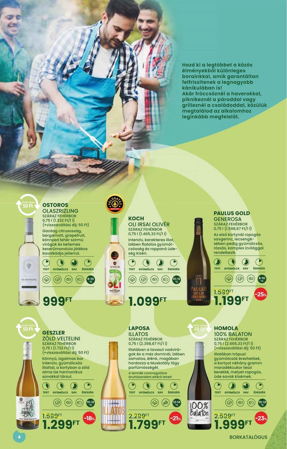 Spar akciós újság Nyari Borkatalogus 07.04–07.24 – 4. oldal