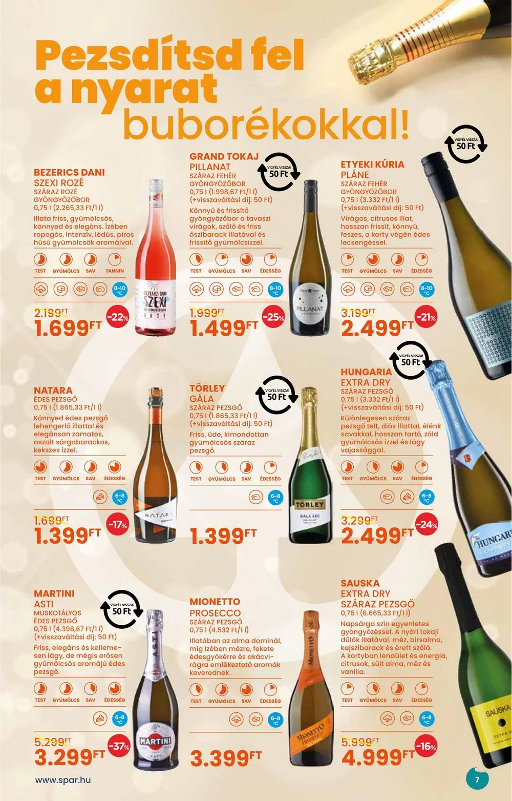 Spar akciós újság Nyari Borkatalogus 07.04–07.24 – 7. oldal