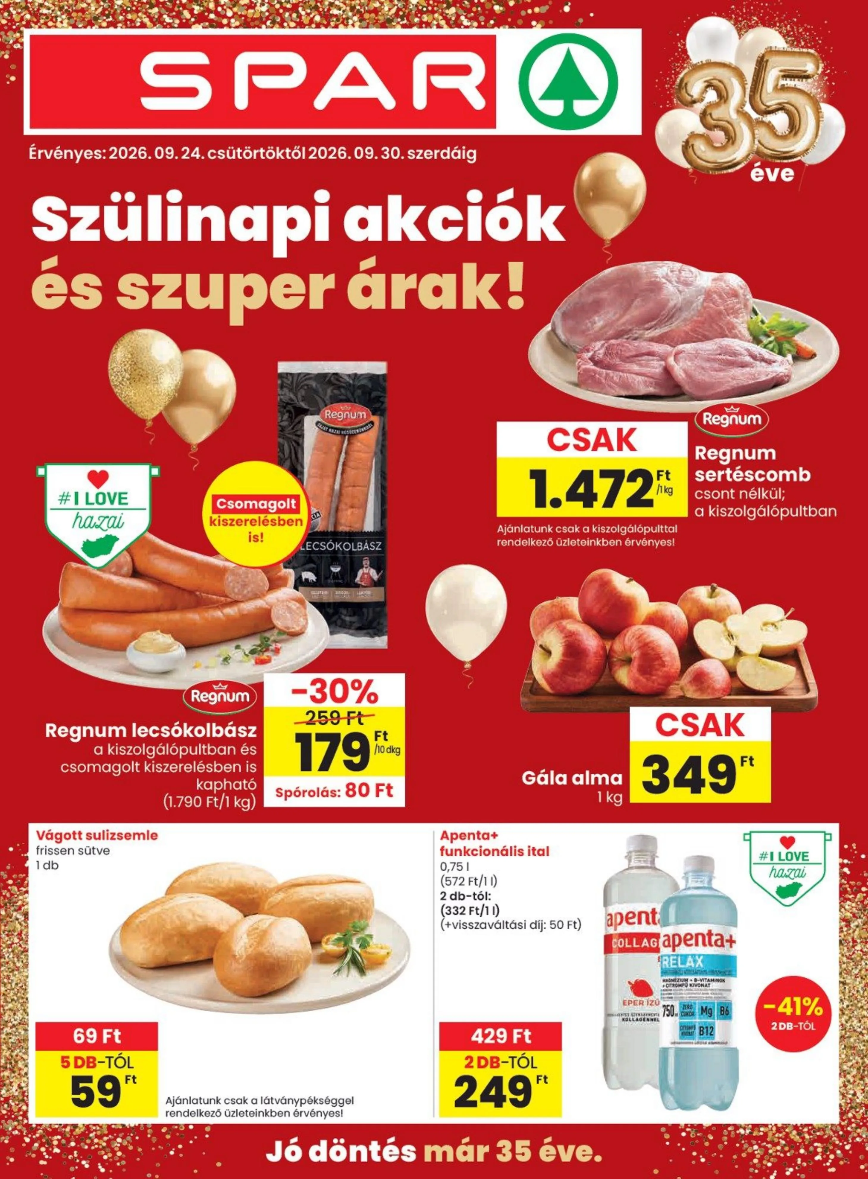 Spar akciós újság Szórólap 09.24–09.30