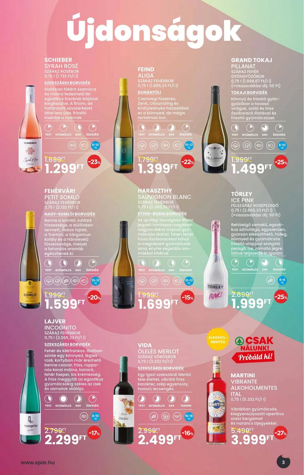 Spar akciós újság Tavaszi borkatalogus 05.02–05.29 – 3. oldal