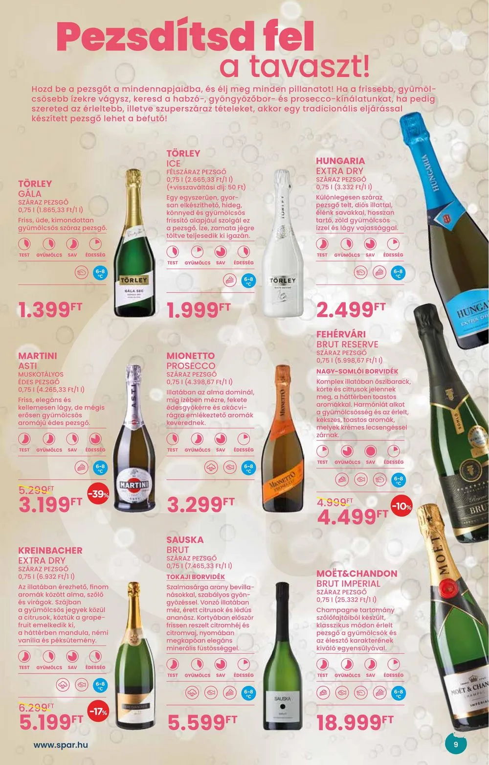 Spar akciós újság Tavaszi borkatalogus 05.02–05.29 – 9. oldal