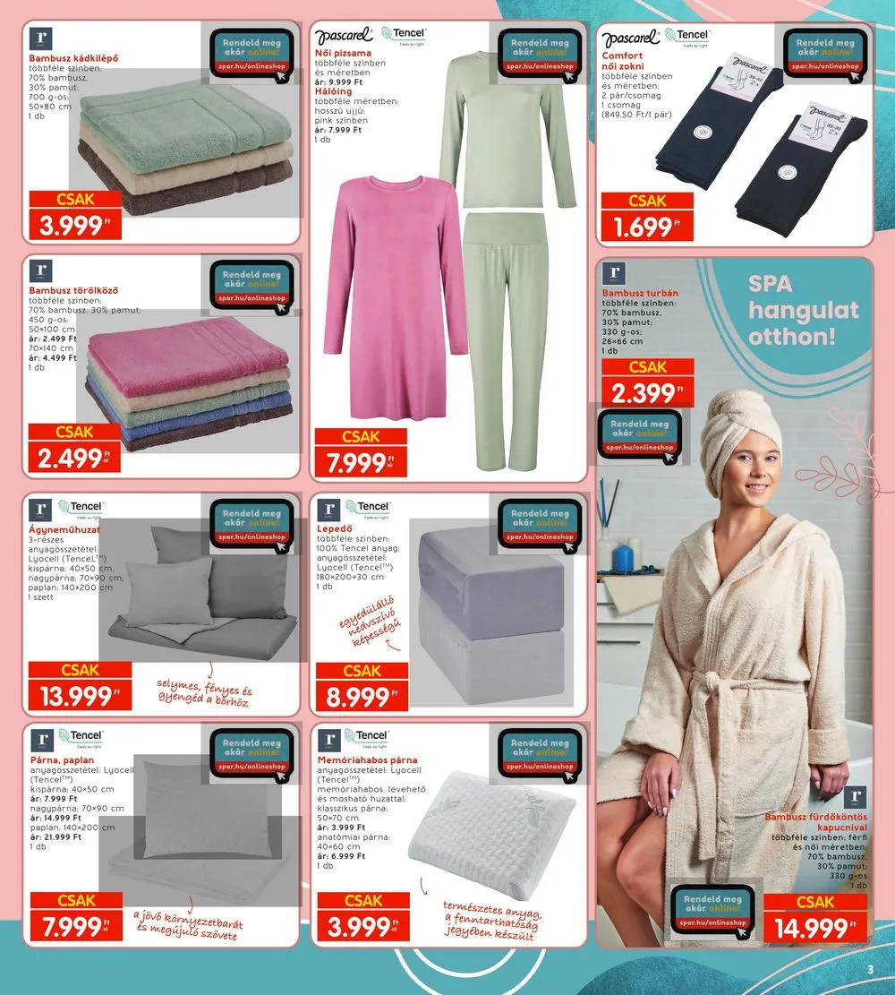 Spar akciós újság Textil 09.21–10.18 – 3. oldal