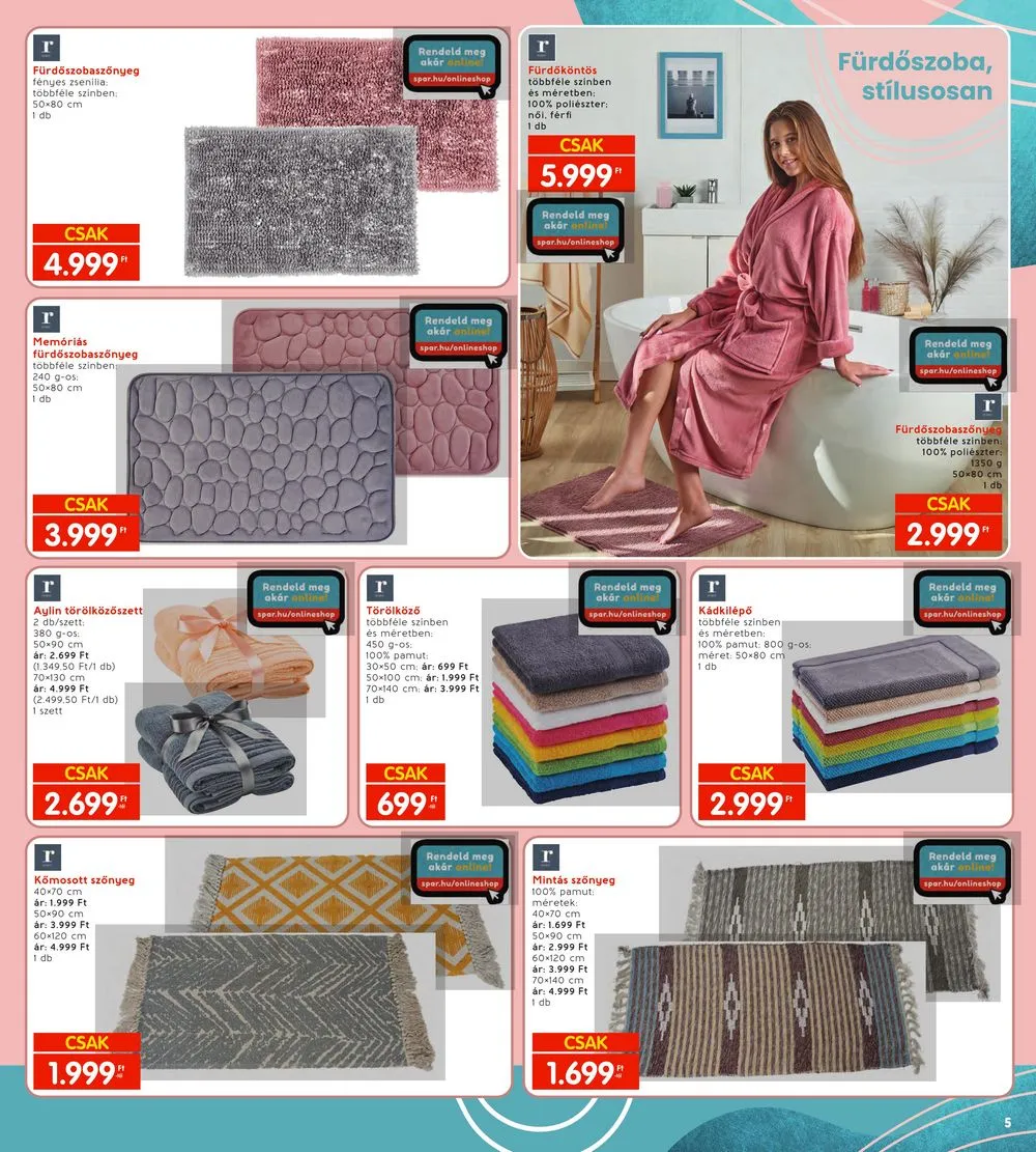 Spar akciós újság Textil 09.21–10.18 – 5. oldal