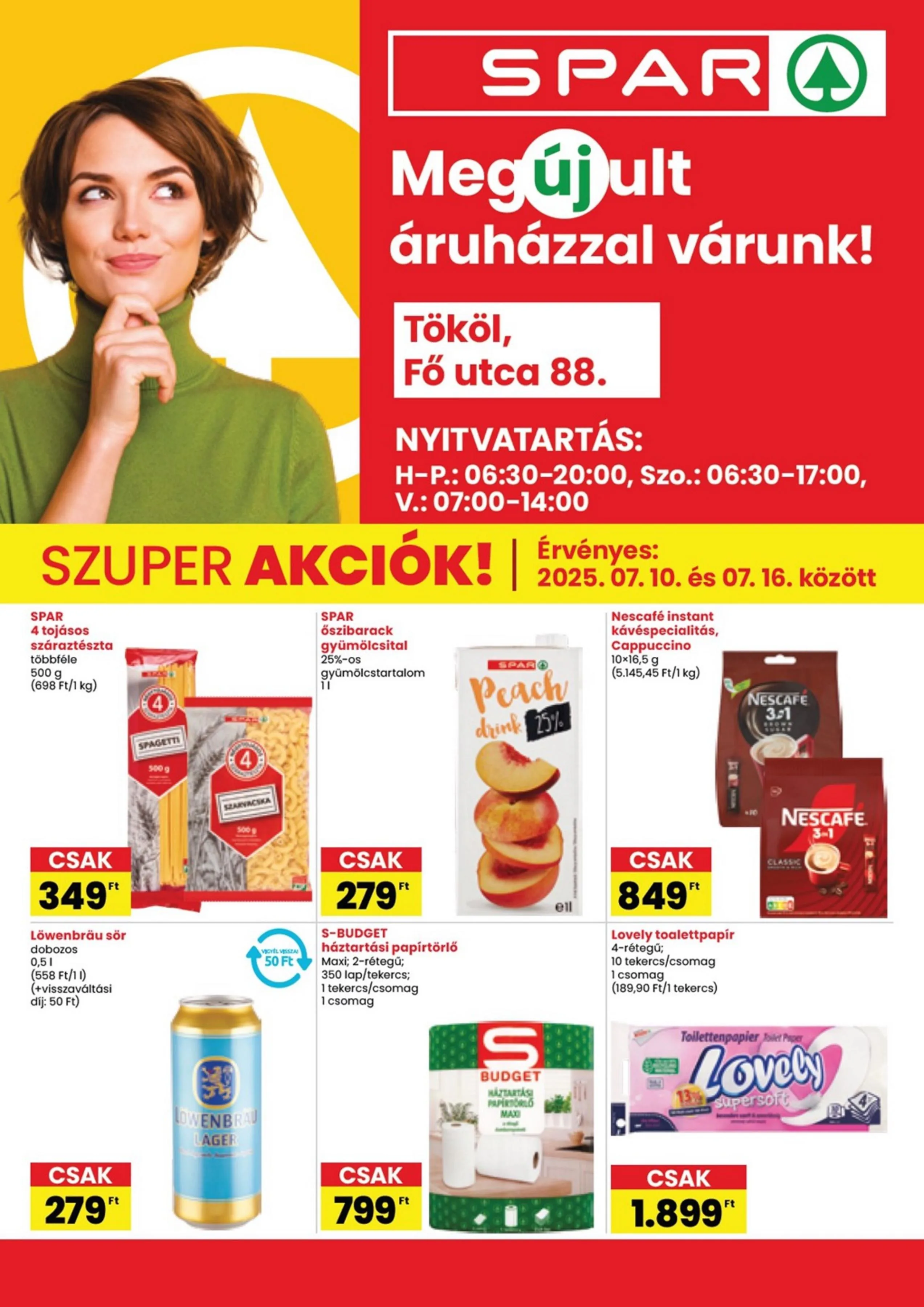 Spar akciós újság Tokol Megujulas 07.10–07.16