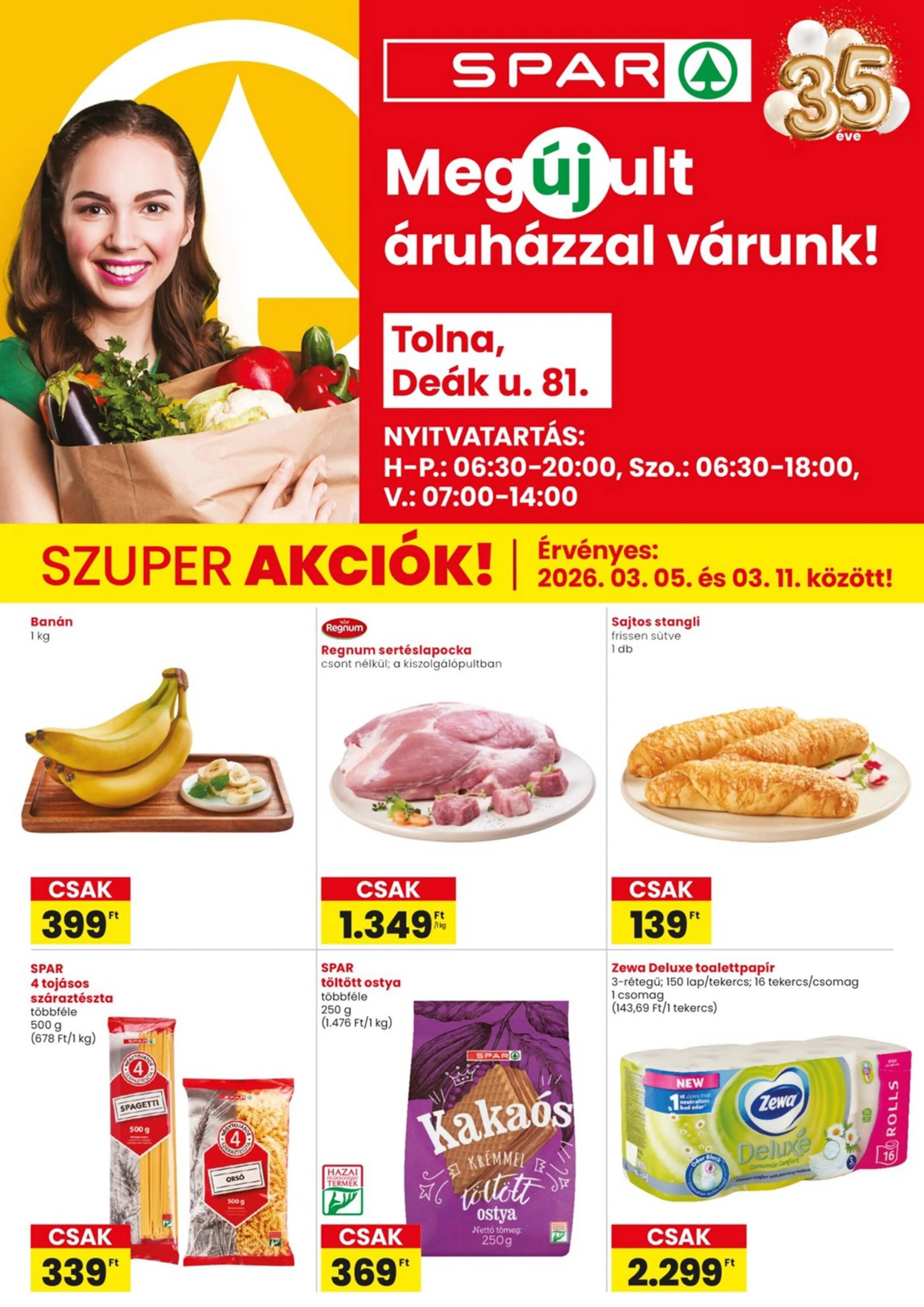 Spar akciós újság Tolna megujulas 03.05–03.11