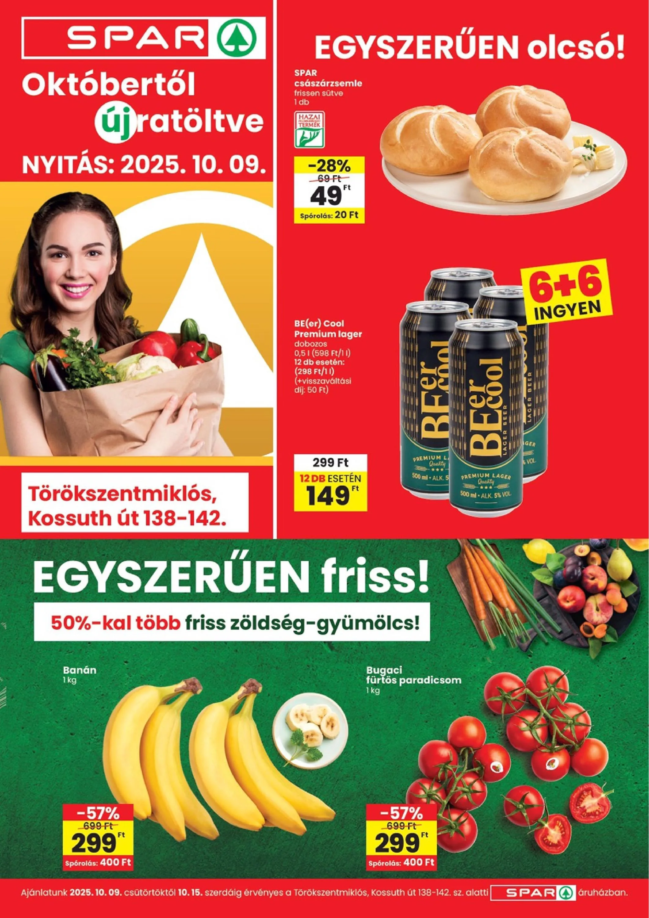 Spar akciós újság Torokszentmiklos ujranyitas 10.09–10.15