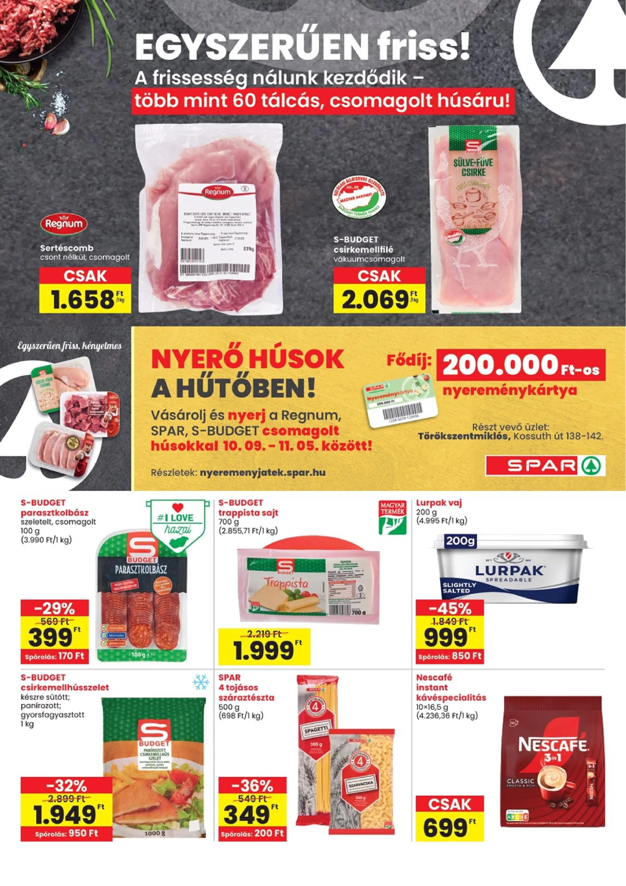 Spar akciós újság Torokszentmiklos ujranyitas 10.09–10.15 – 3. oldal