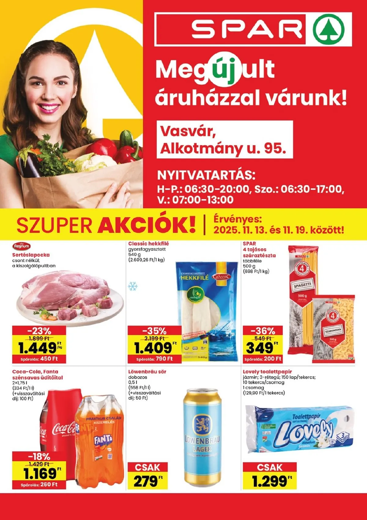 Spar akciós újság Vasvar megujulas 11.13–11.19